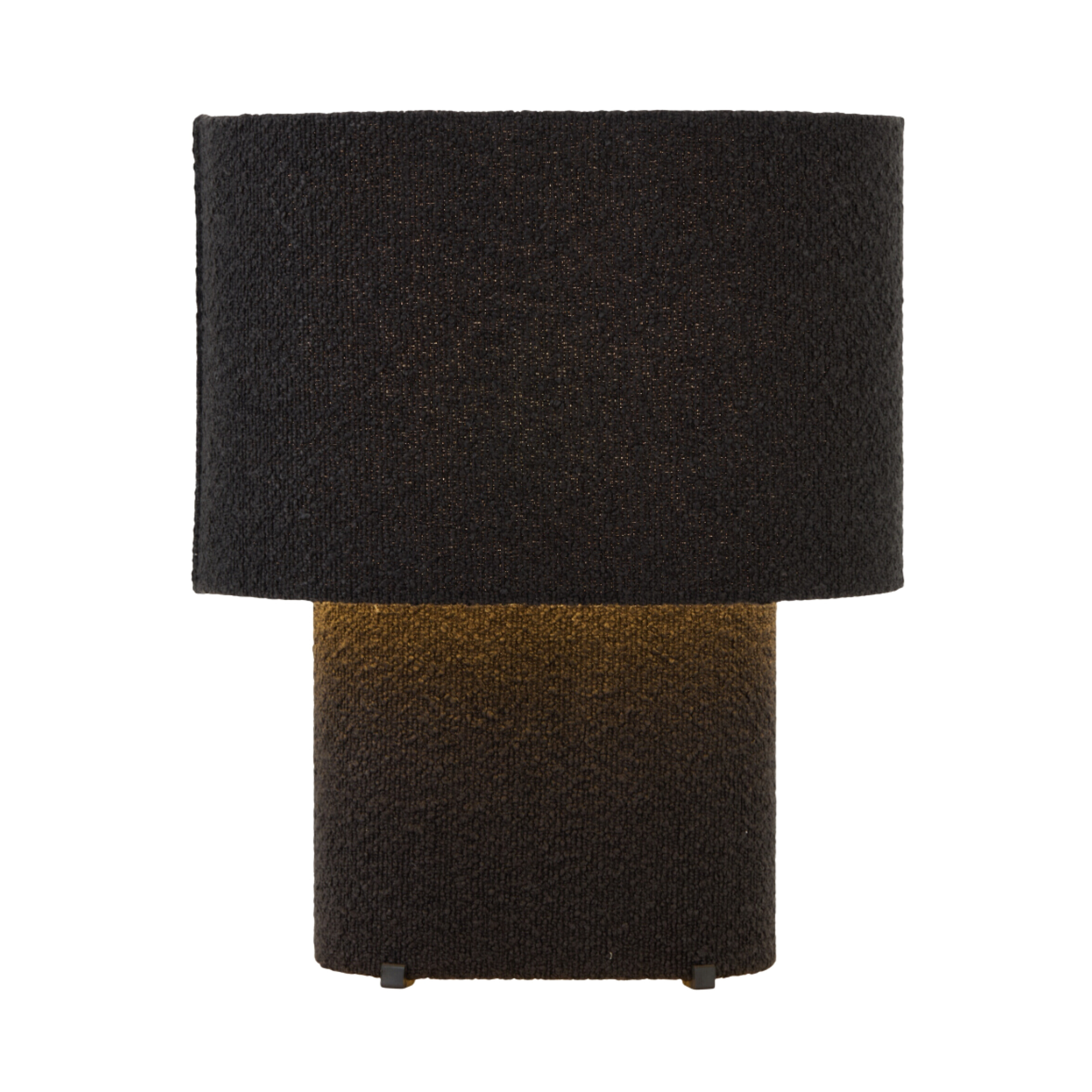 Vancity Nubby Textured Black Boucle Fabric Table Lamp