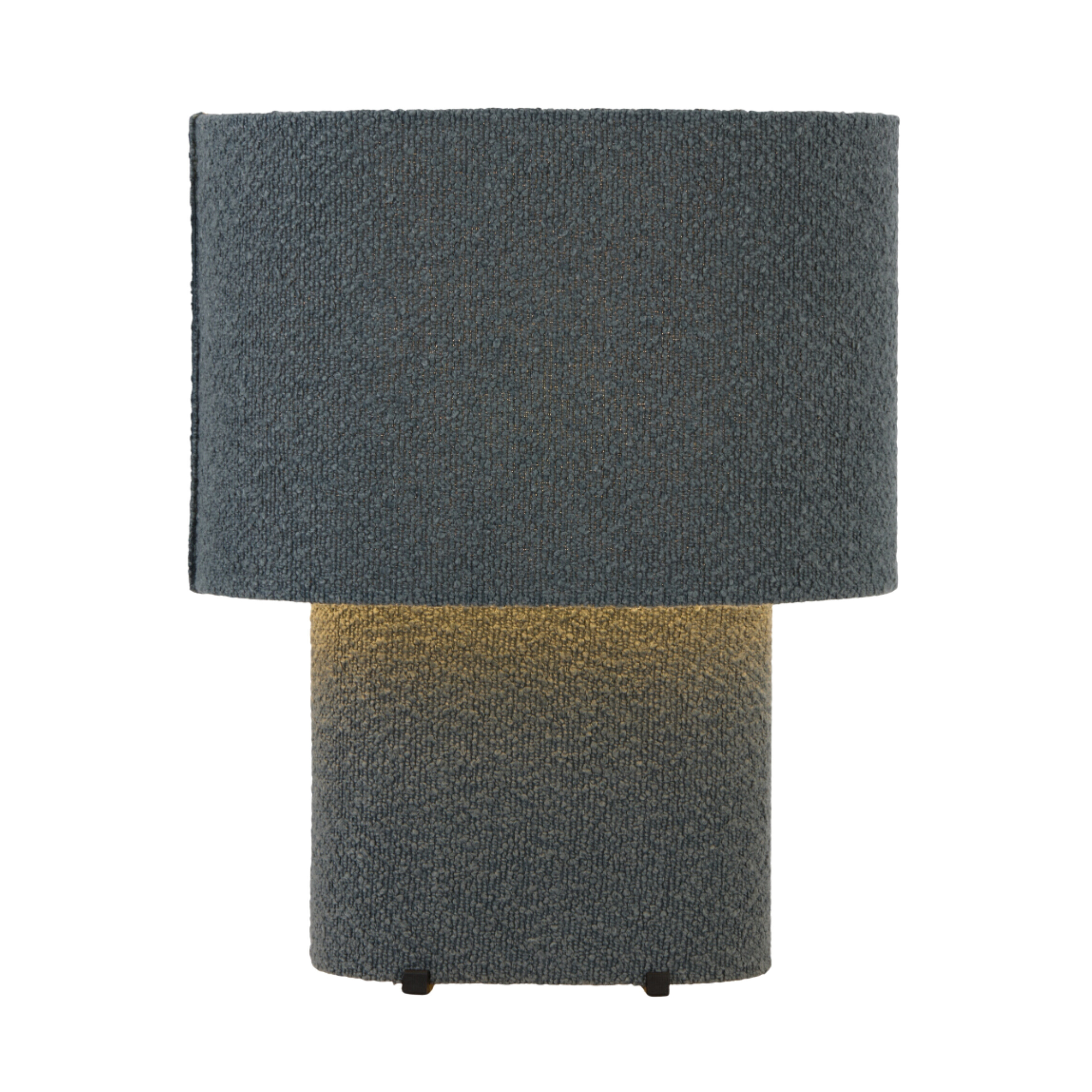 Vancity Nubby Textured Blue Boucle Fabric Table Lamp