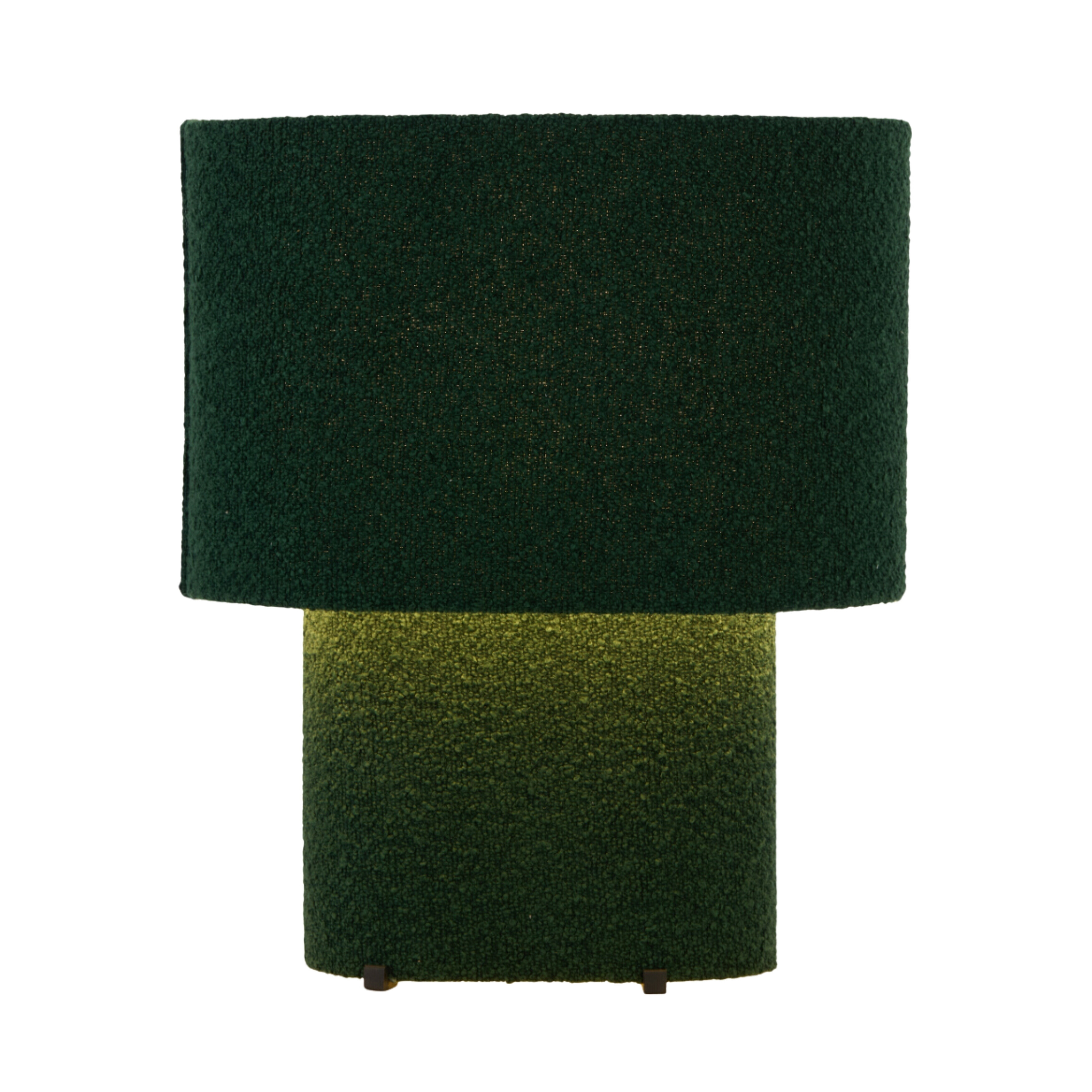 Vancity Nubby Textured Green Boucle Fabric Table Lamp