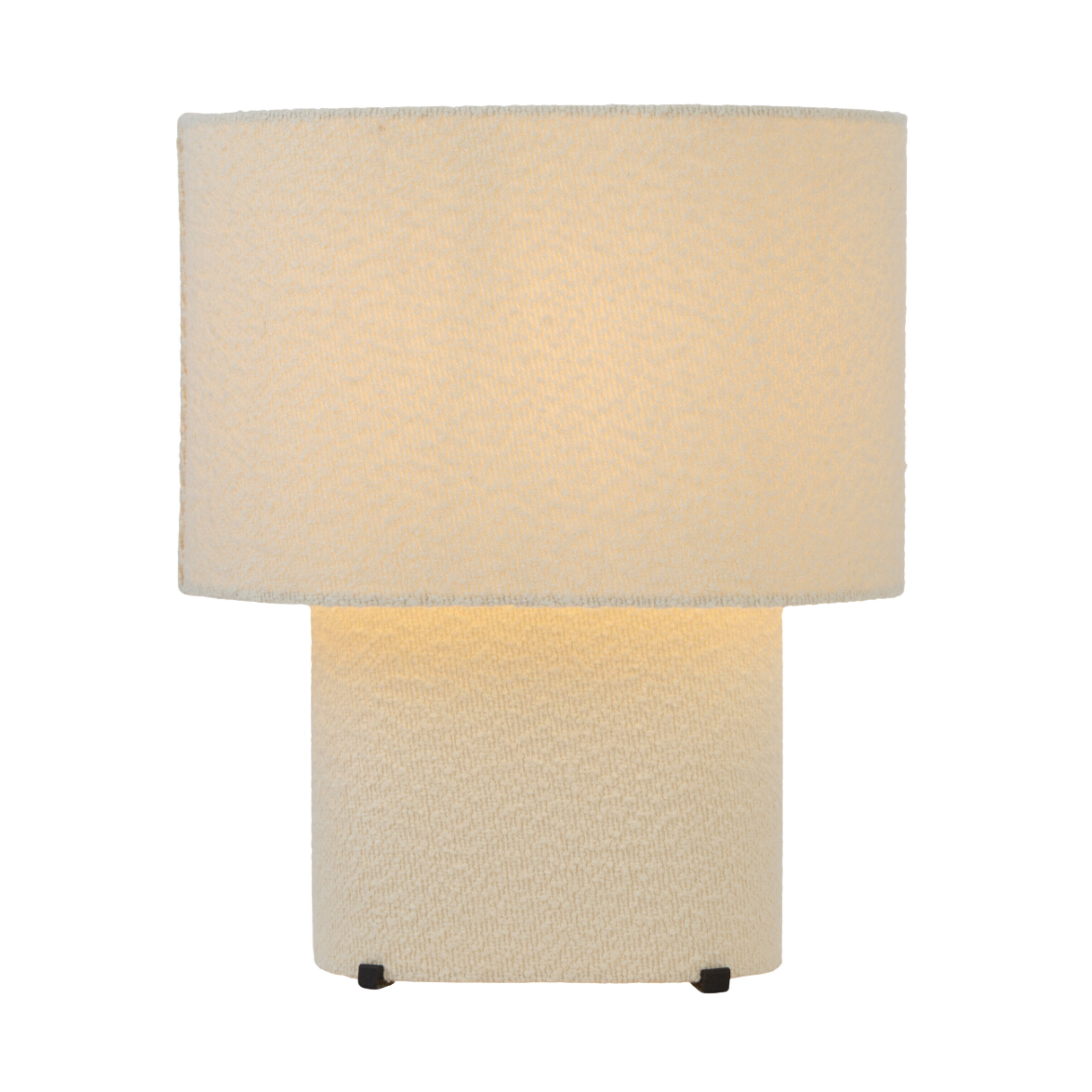 Vancity Nubby Textured Ivory Boucle Fabric Table Lamp