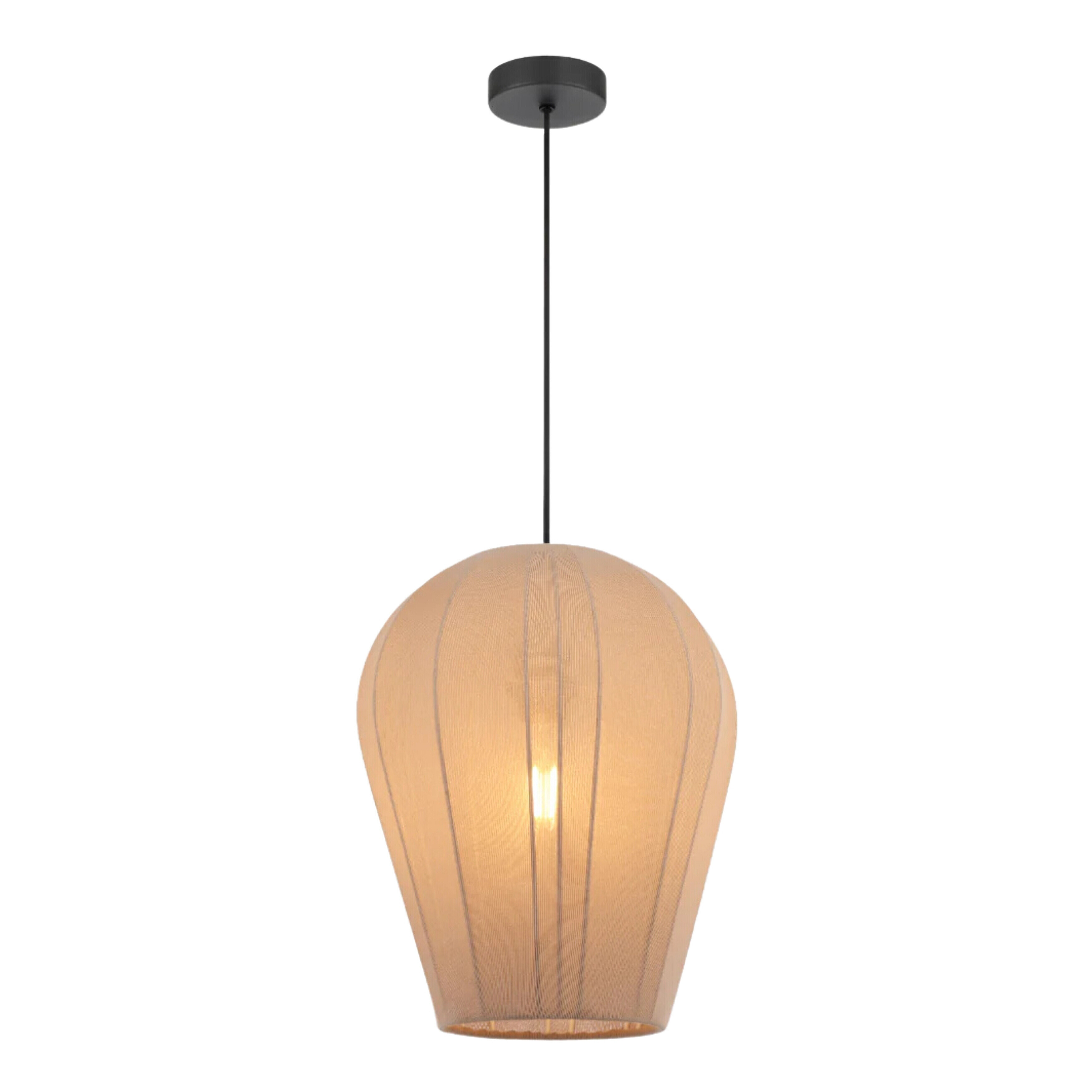 Barramon Minimalist Rich Coffee Fabric Pendant Light