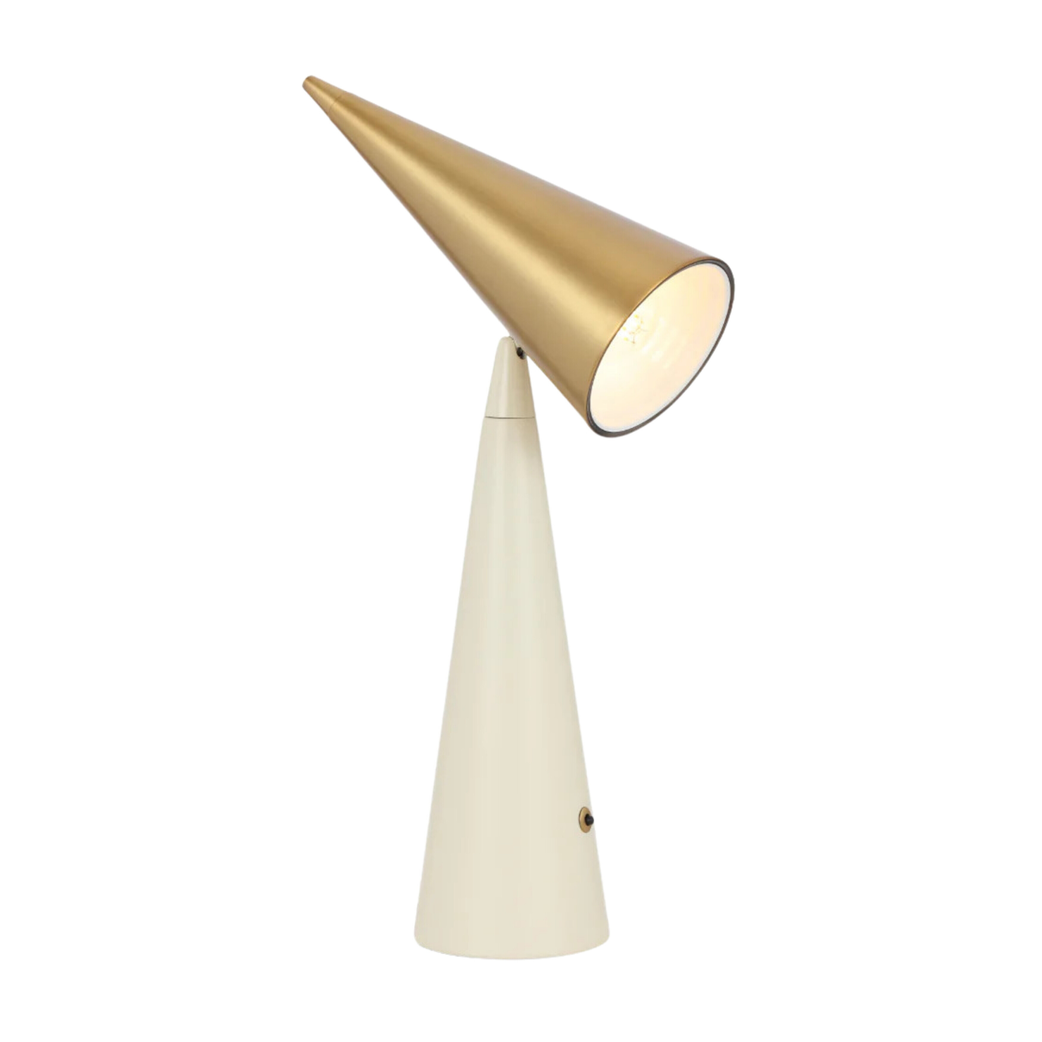 Jamina Beige Brass Contemporary Table Desk Lamp