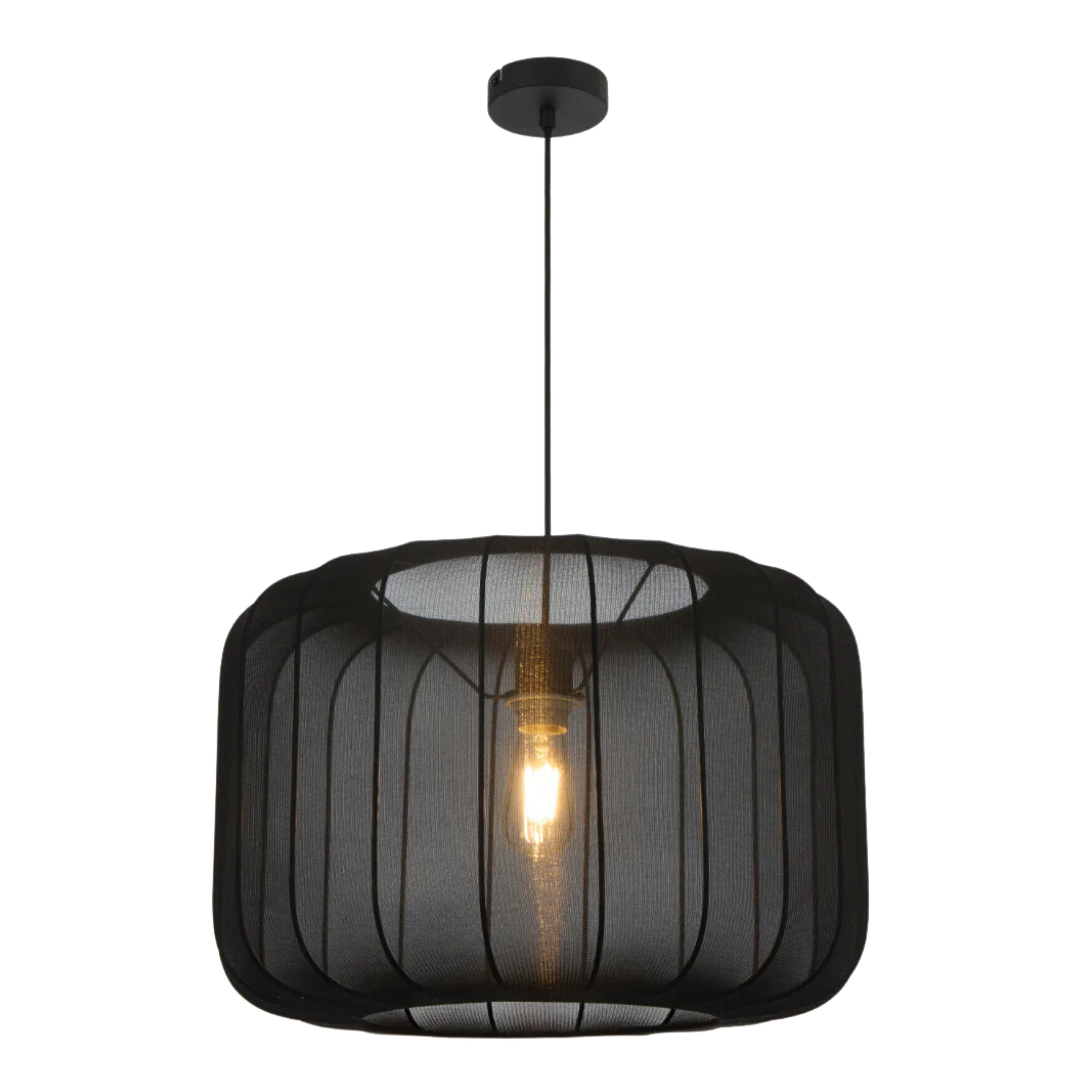 Jeremy Classic Black Fabric Pendant Light
