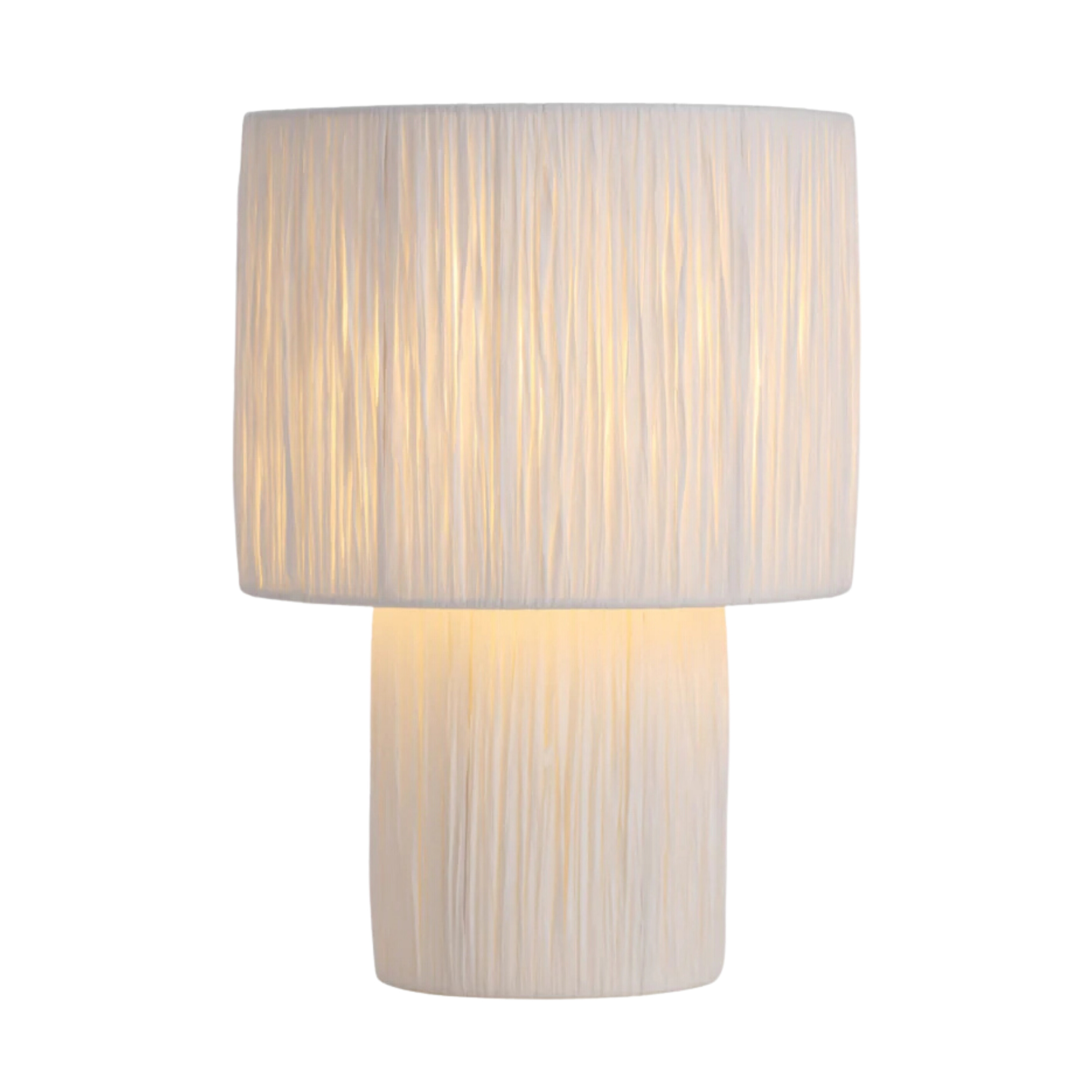 Nadia White Raffia Table Lamp