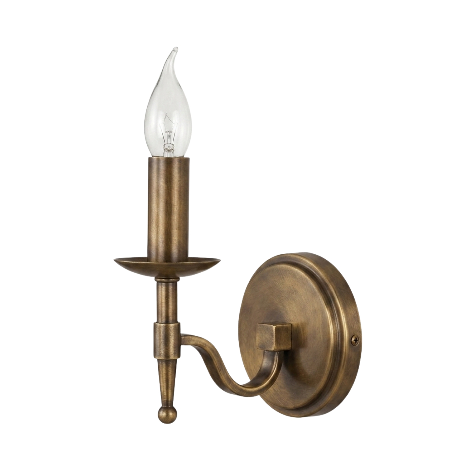 Stanford 1 Light Candle Bronze Wall Lamp