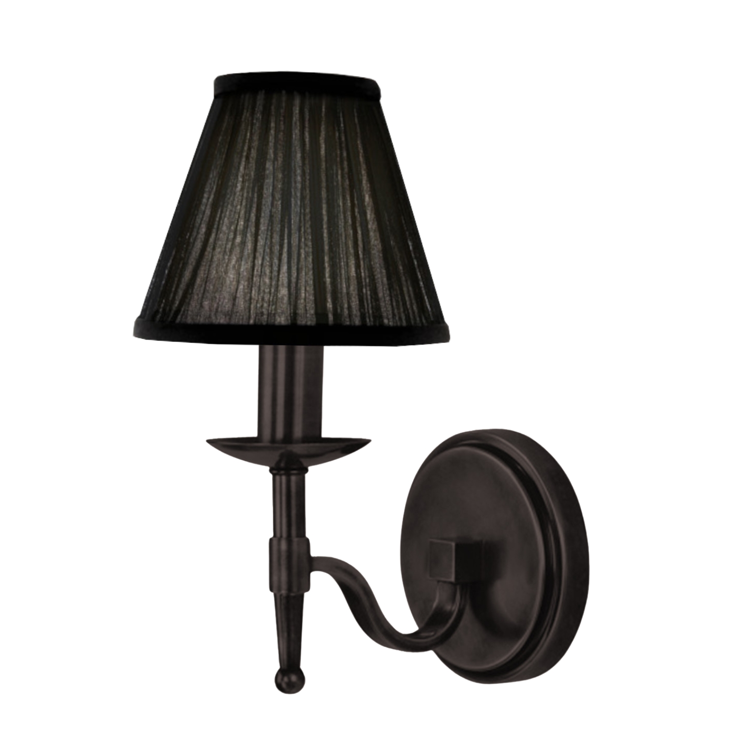 Stanford 1 Light Bronze Wall Lamp - Black