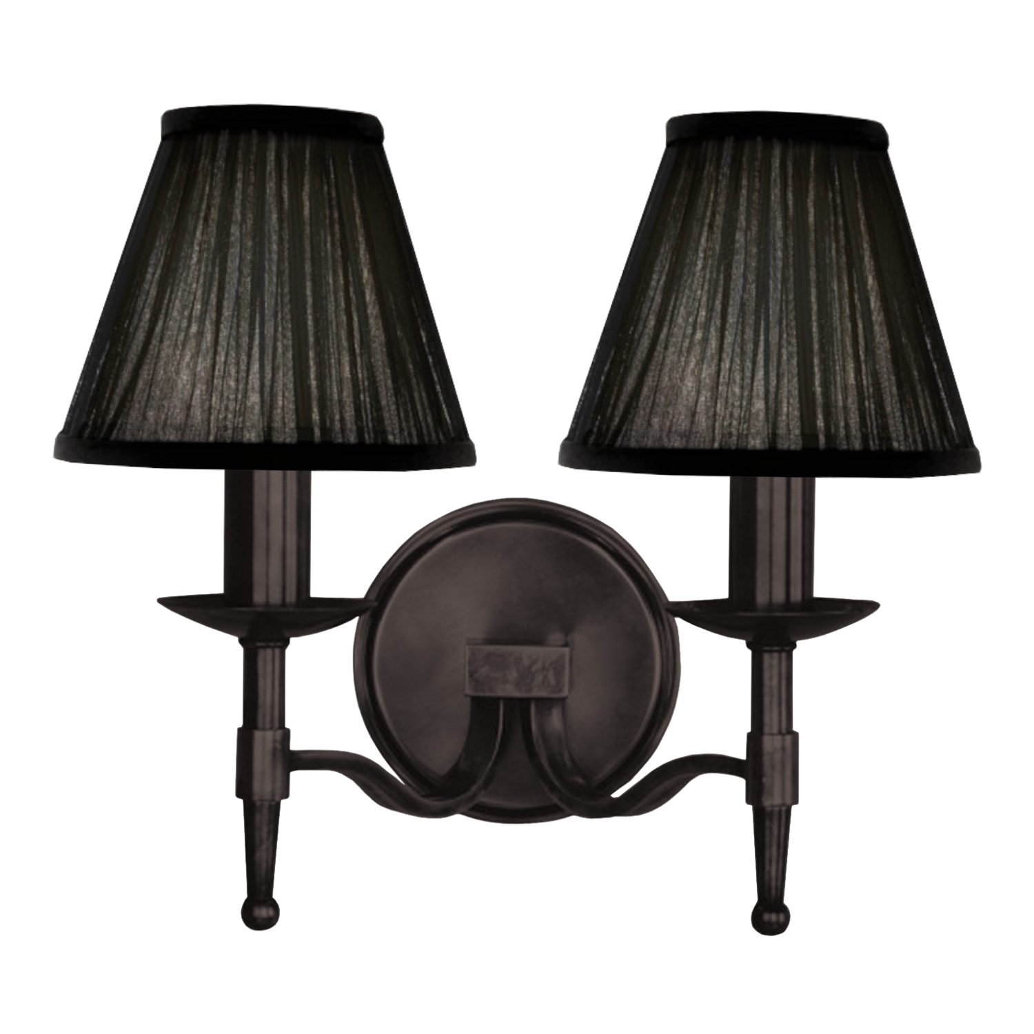 Stanford 2 Light Bronze Wall Lamp - Black