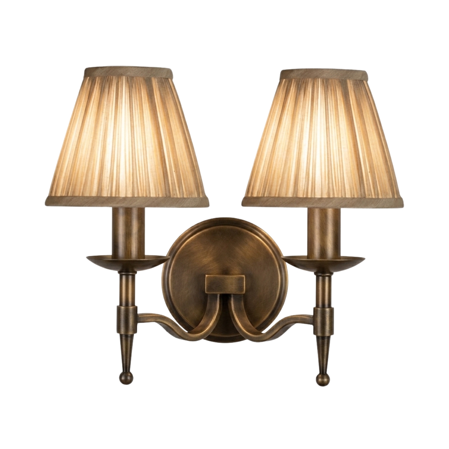 Stanford 2 Light Bronze Wall Lamp - Shimmer Grey