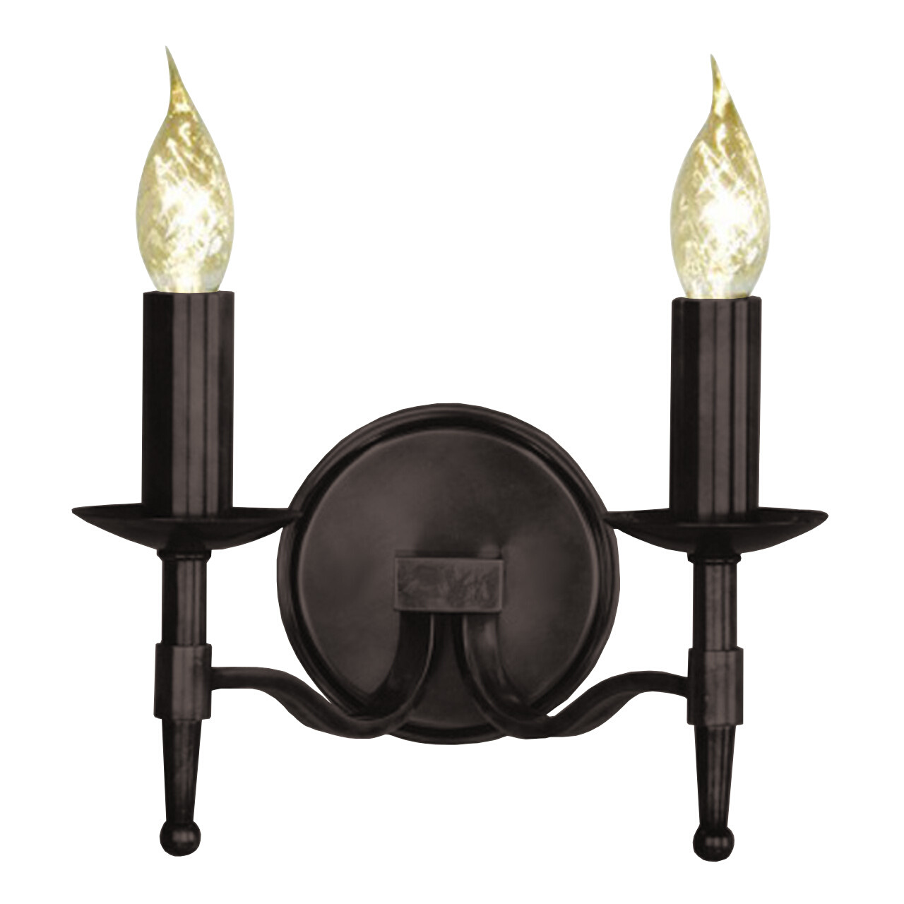 Stanford 2 Light Candle Bronze Wall Lamp