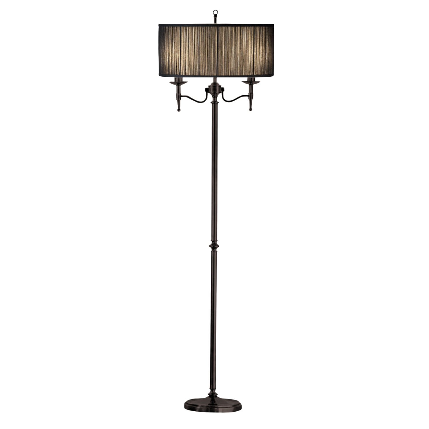 Stanford 2 Light Bronze Floor Lamp - Black