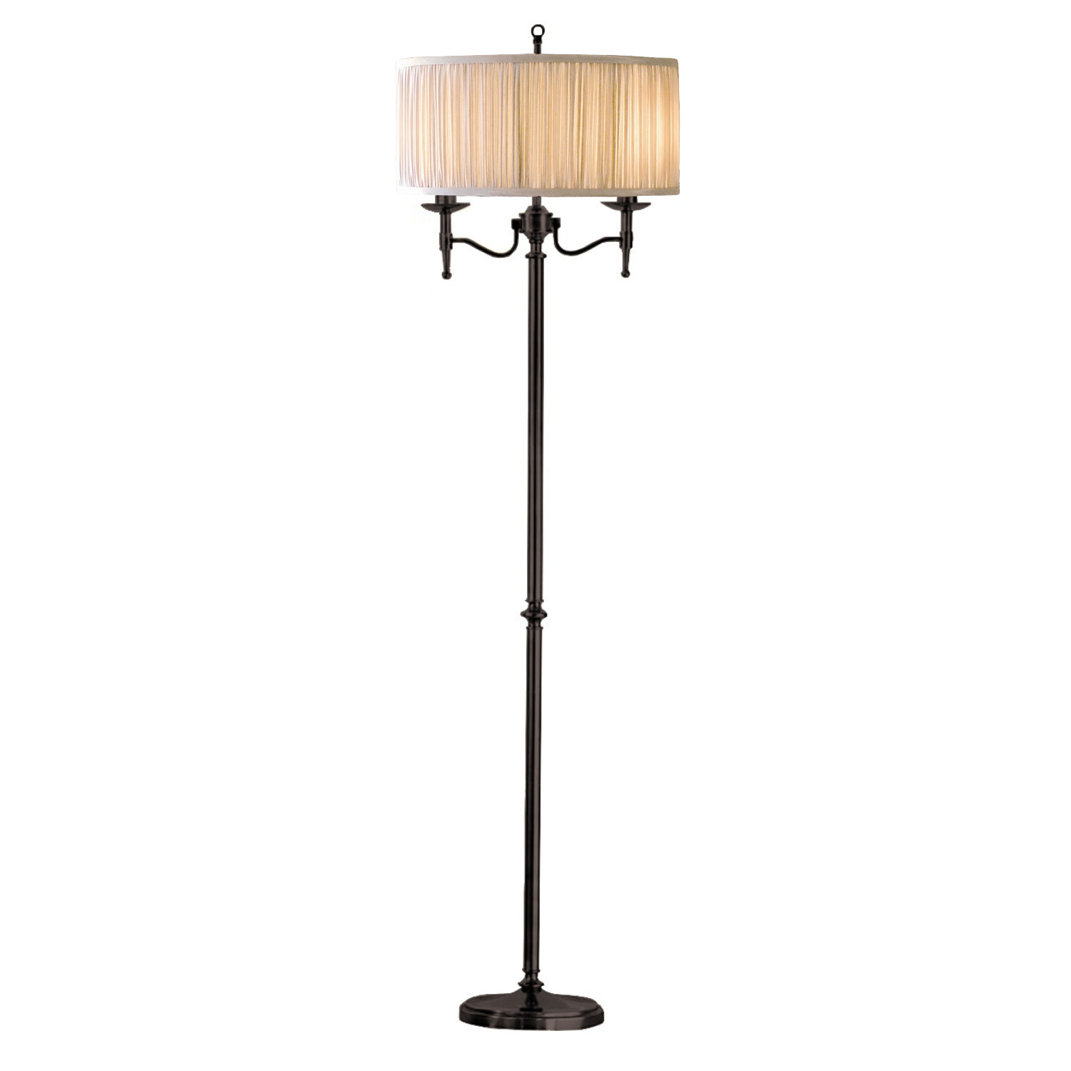 Stanford 2 Light Bronze Floor Lamp - Shimmer Grey