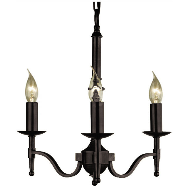 Stanford 3 Light Candle Bronze Chandelier