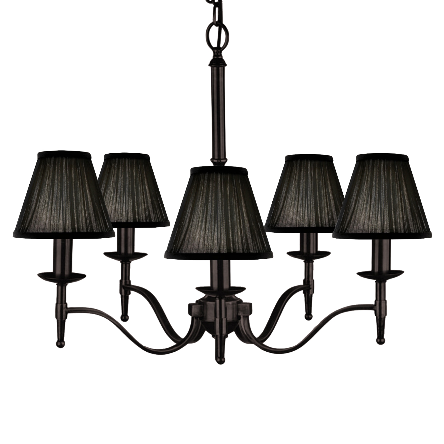 Stanford 5 Light Bronze Chandelier - Black