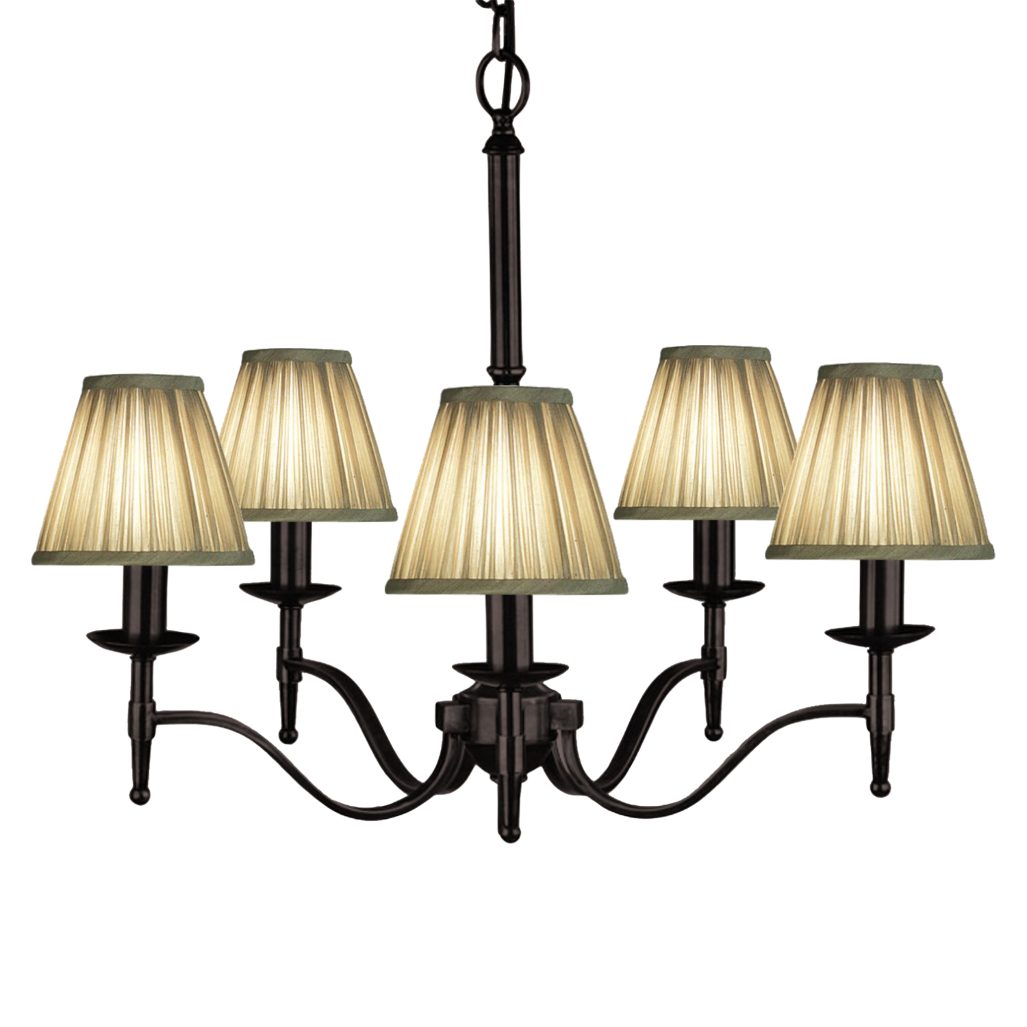 Stanford 5 Light Bronze Chandelier - Shimmer Grey