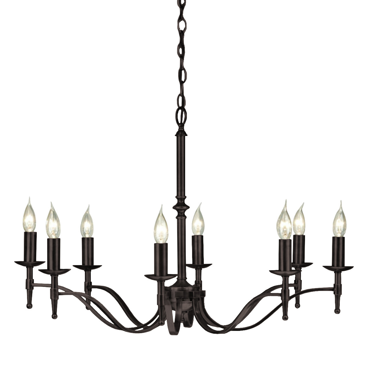 Stanford 8 Light Candle Bronze Chandelier