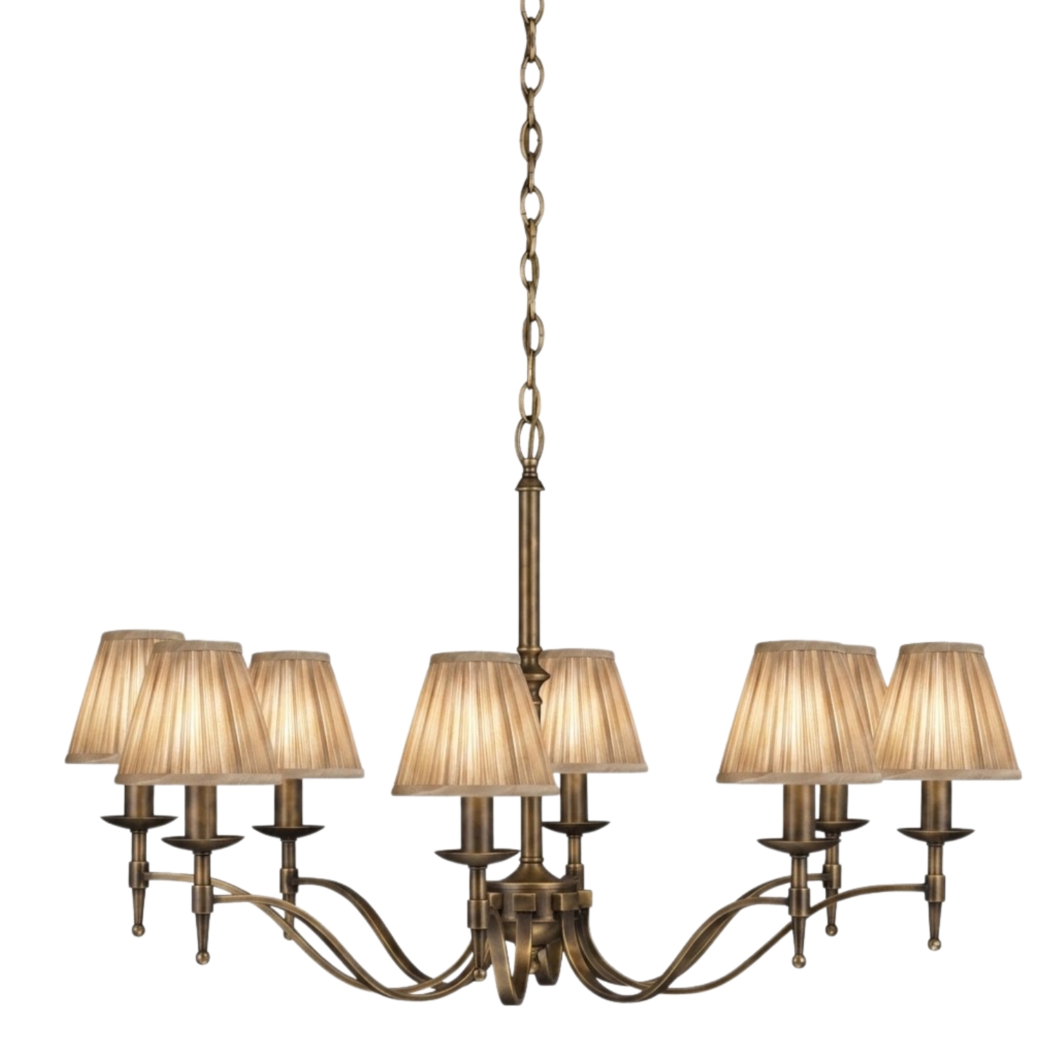 Stanford 8 Light Bronze Chandelier - Shimmer Grey