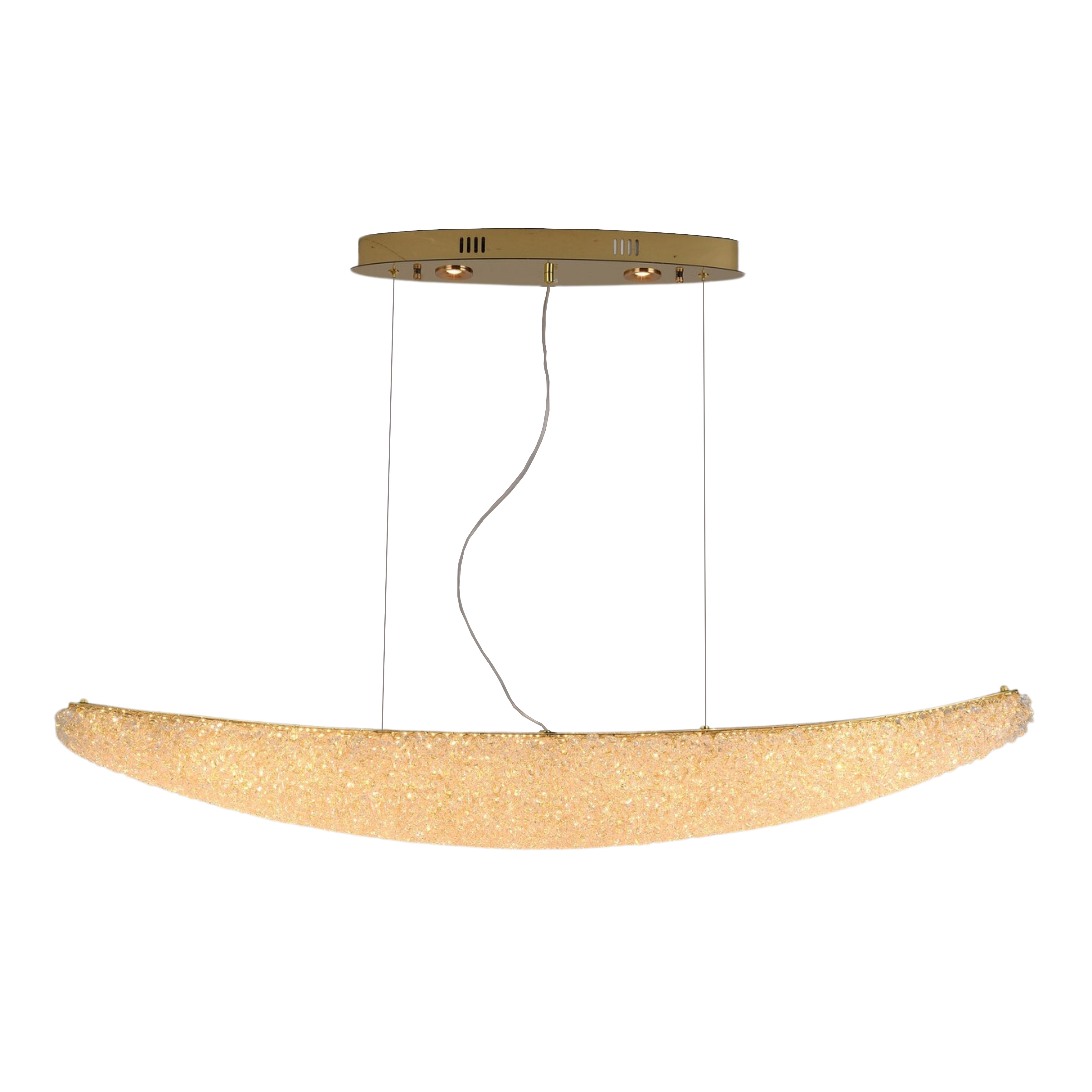 Silica Golden Crystal Arched LED Pendant Light