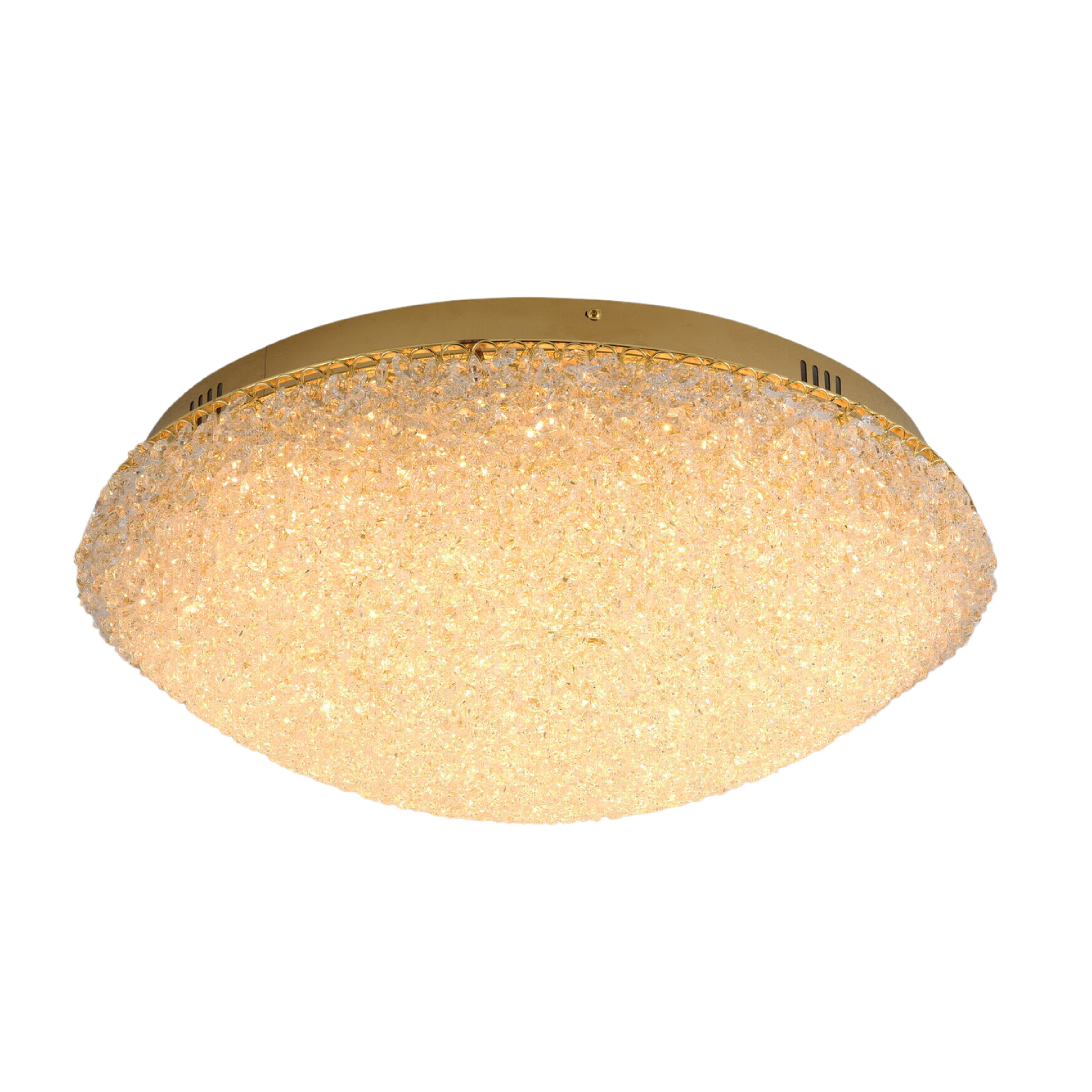 Silica Golden Rock Crystal LED Ceiling Light