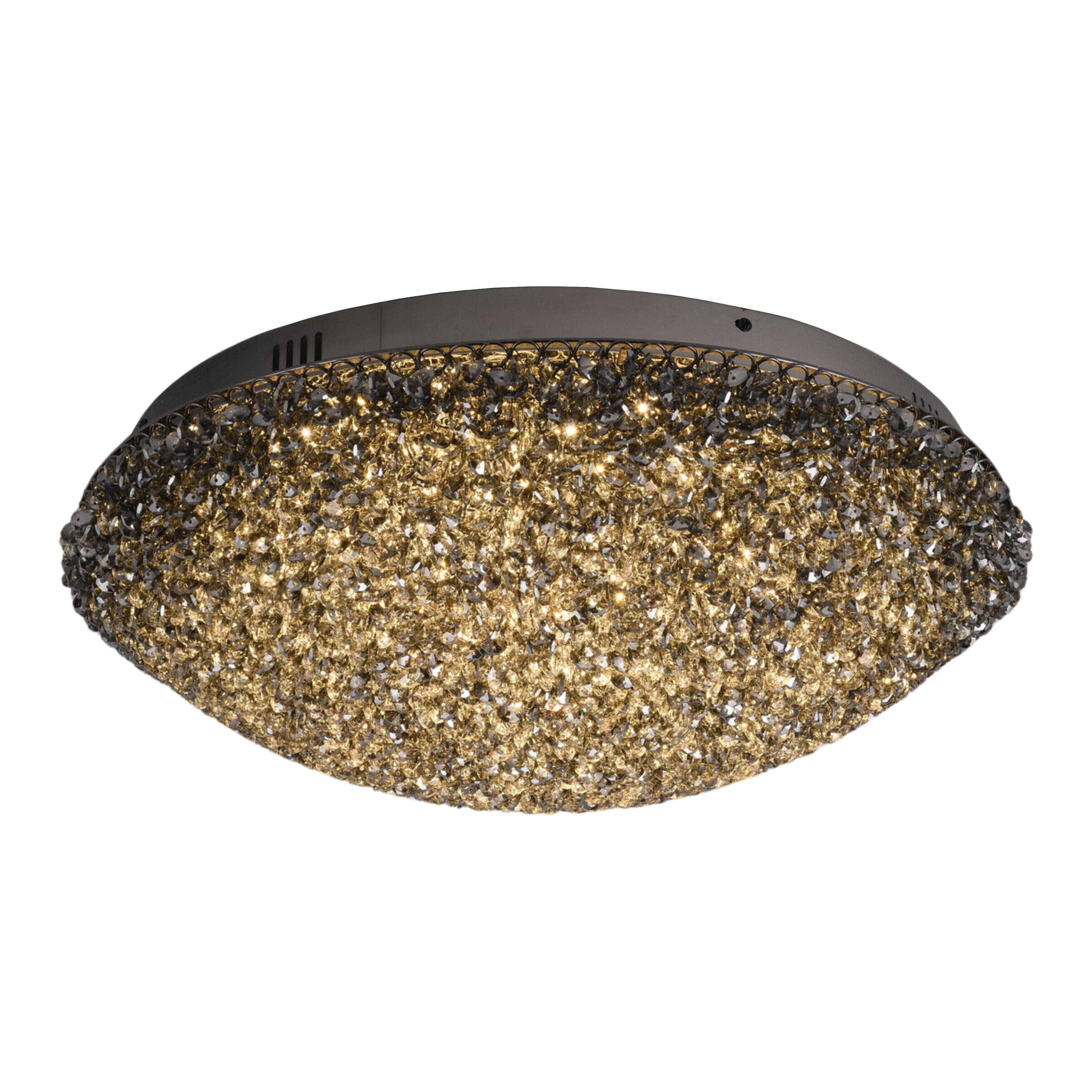 Silica Black Rock Crystal LED Ceiling Light