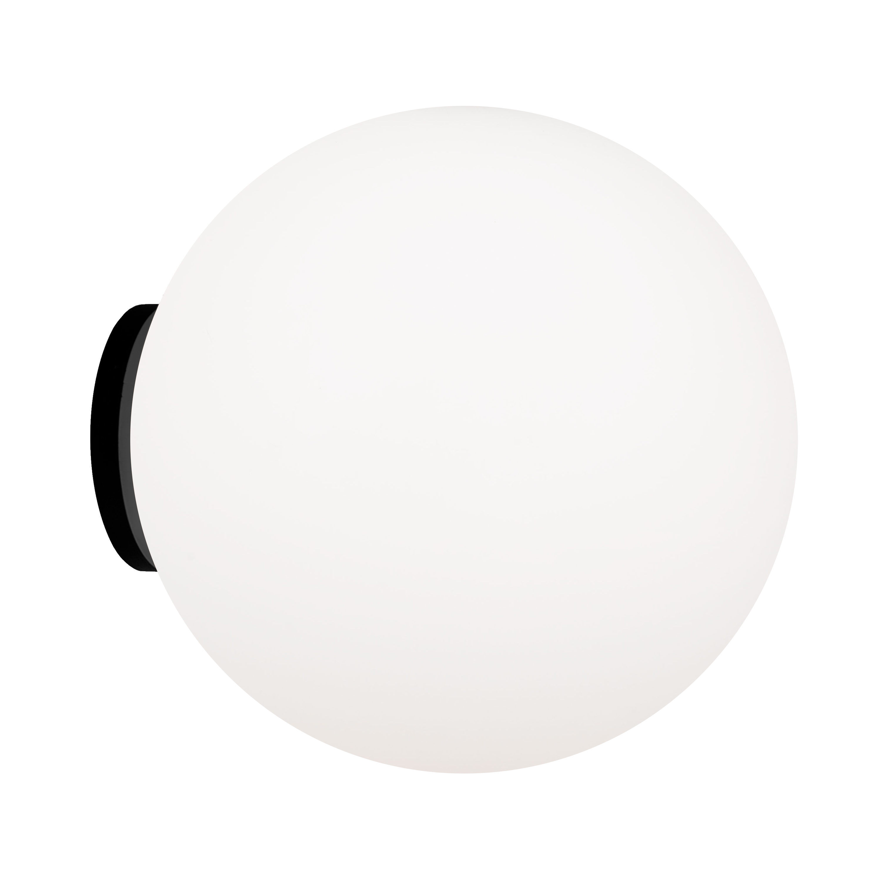 Kule Black Milky White Glass Bathroom Wall Light