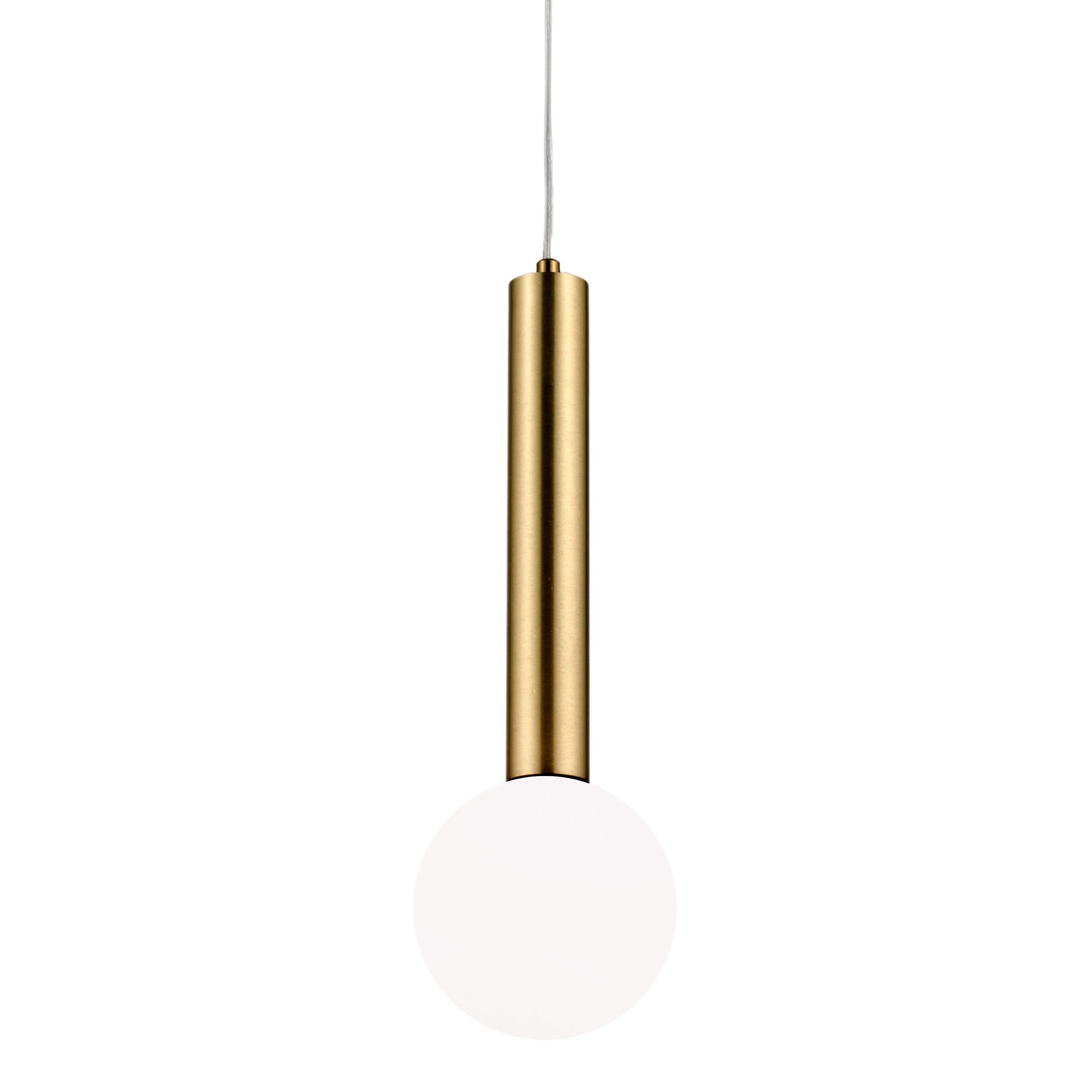 Beacon Brass Tube Bathroom LED Pendant Light