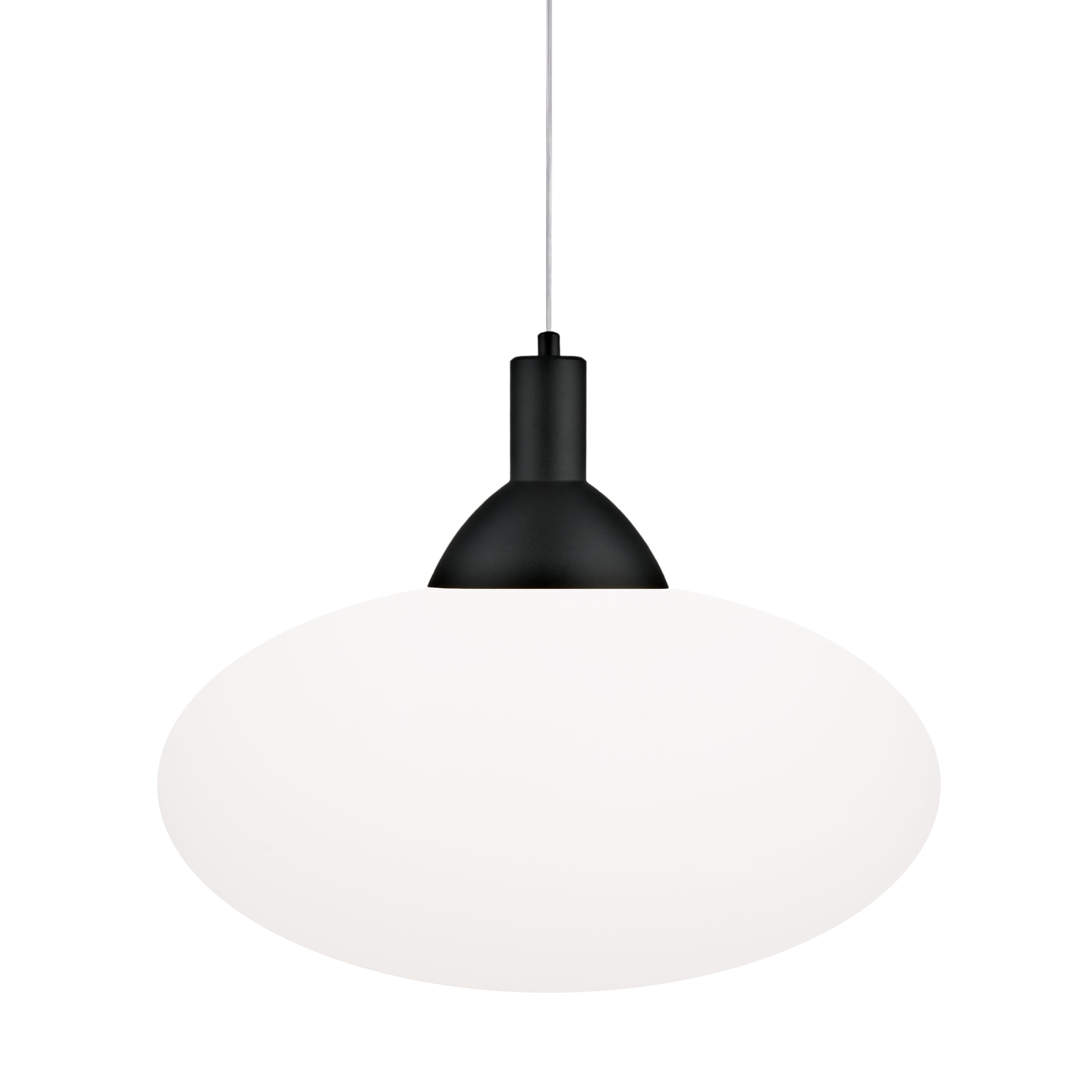 Orbireal Black Oval Glass LED Pendant Light