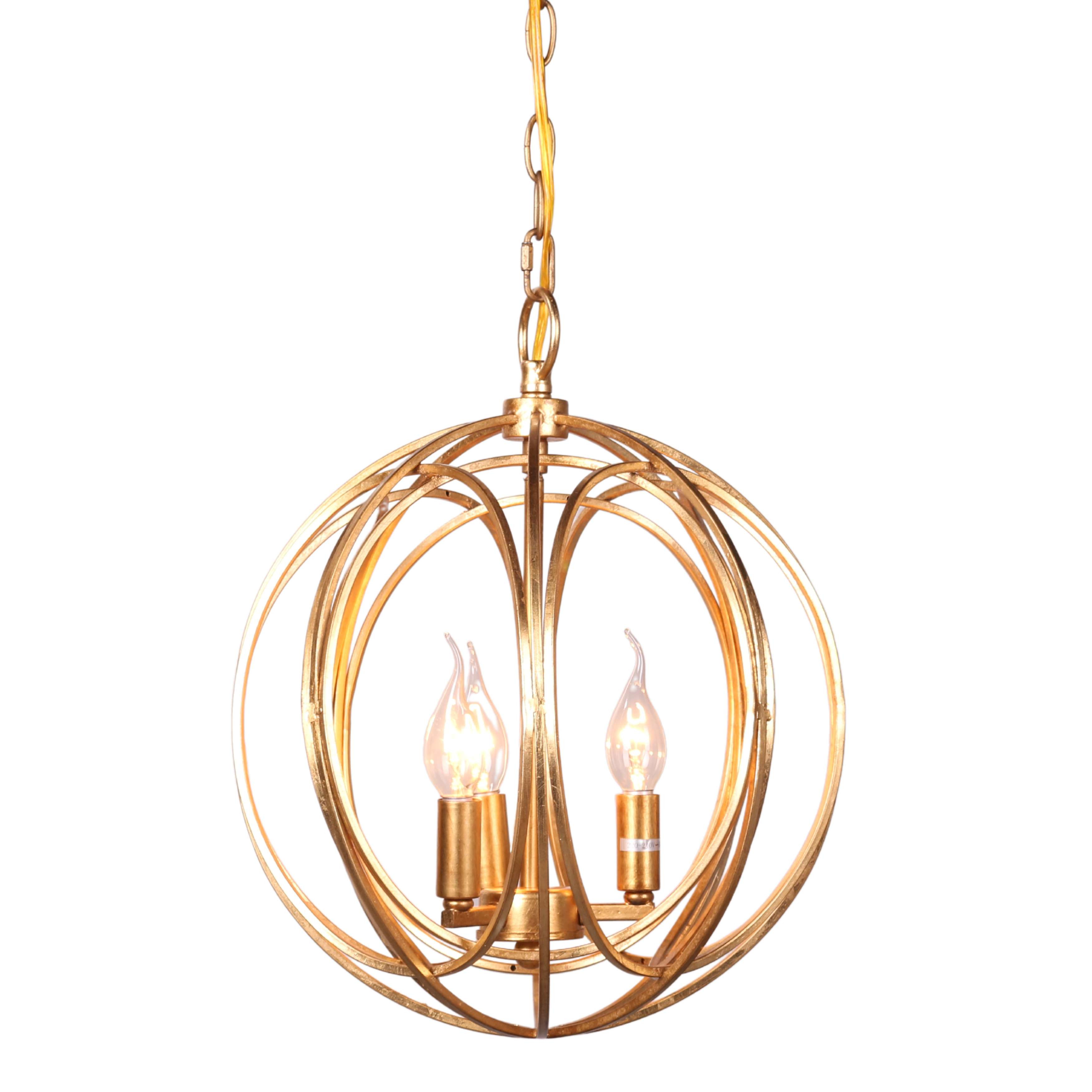 Atom 3 Light Gold Vintage Pendant Light
