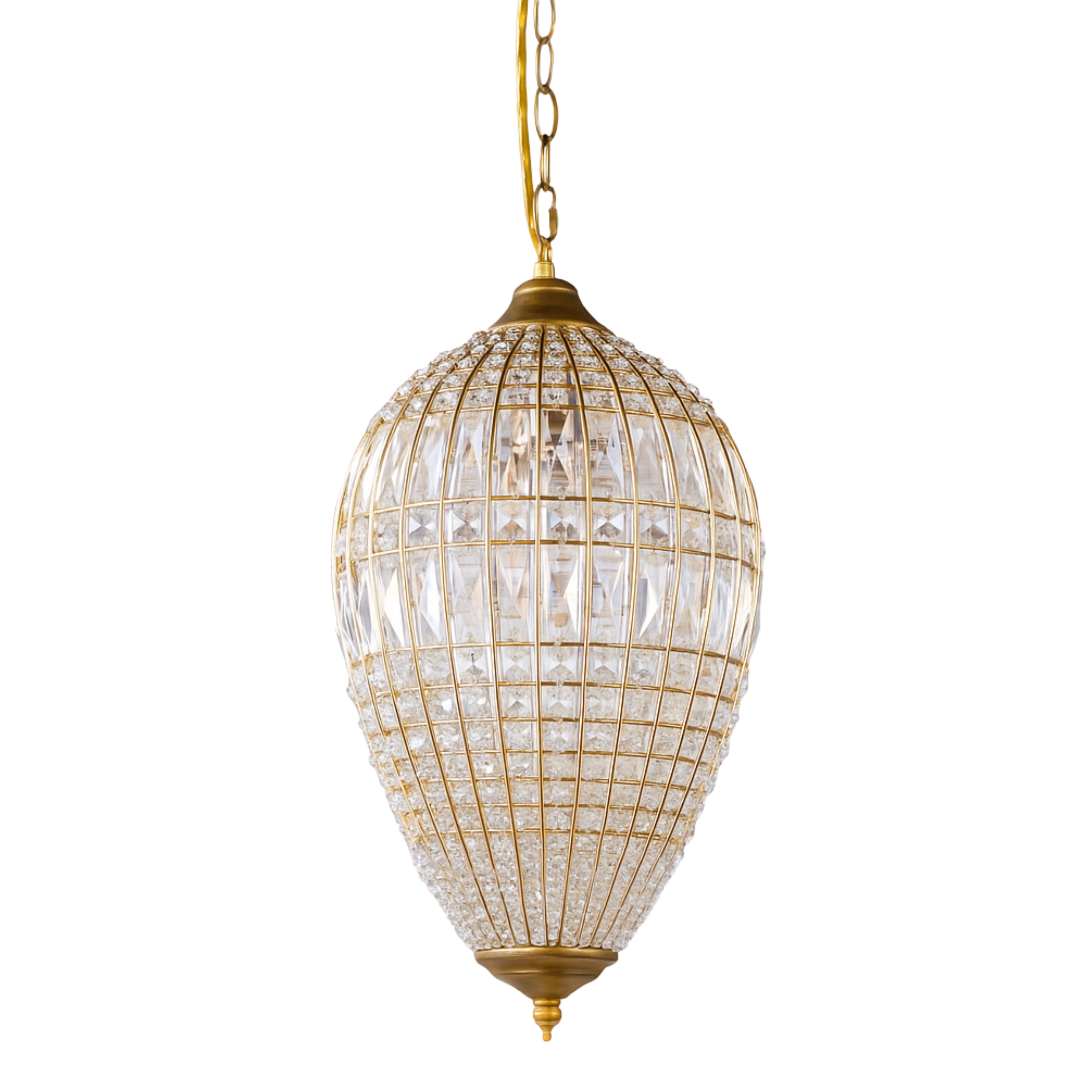 Odel Gold Crystal Vintage Pendant Light