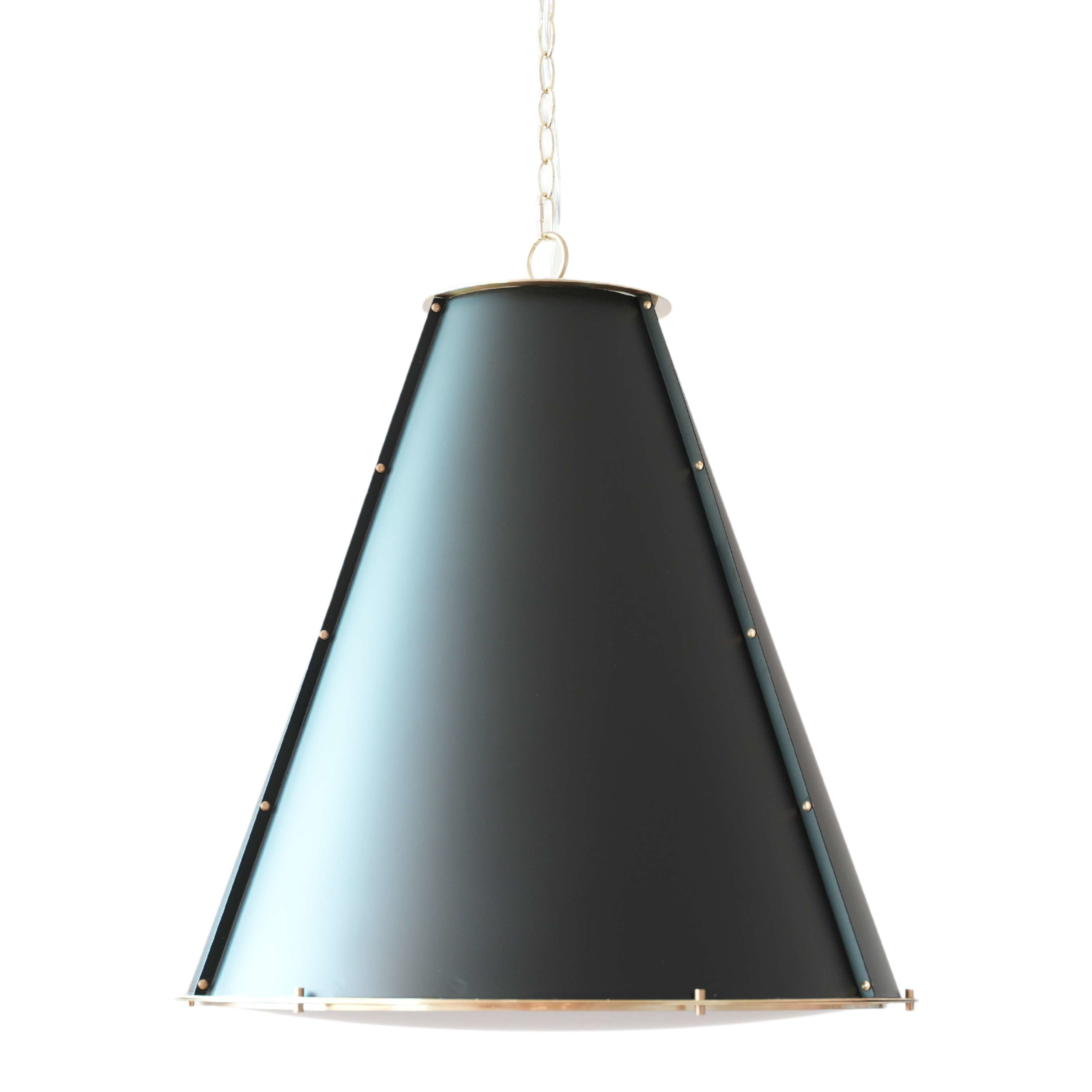 Levi Cone Black Brass Pendant Light