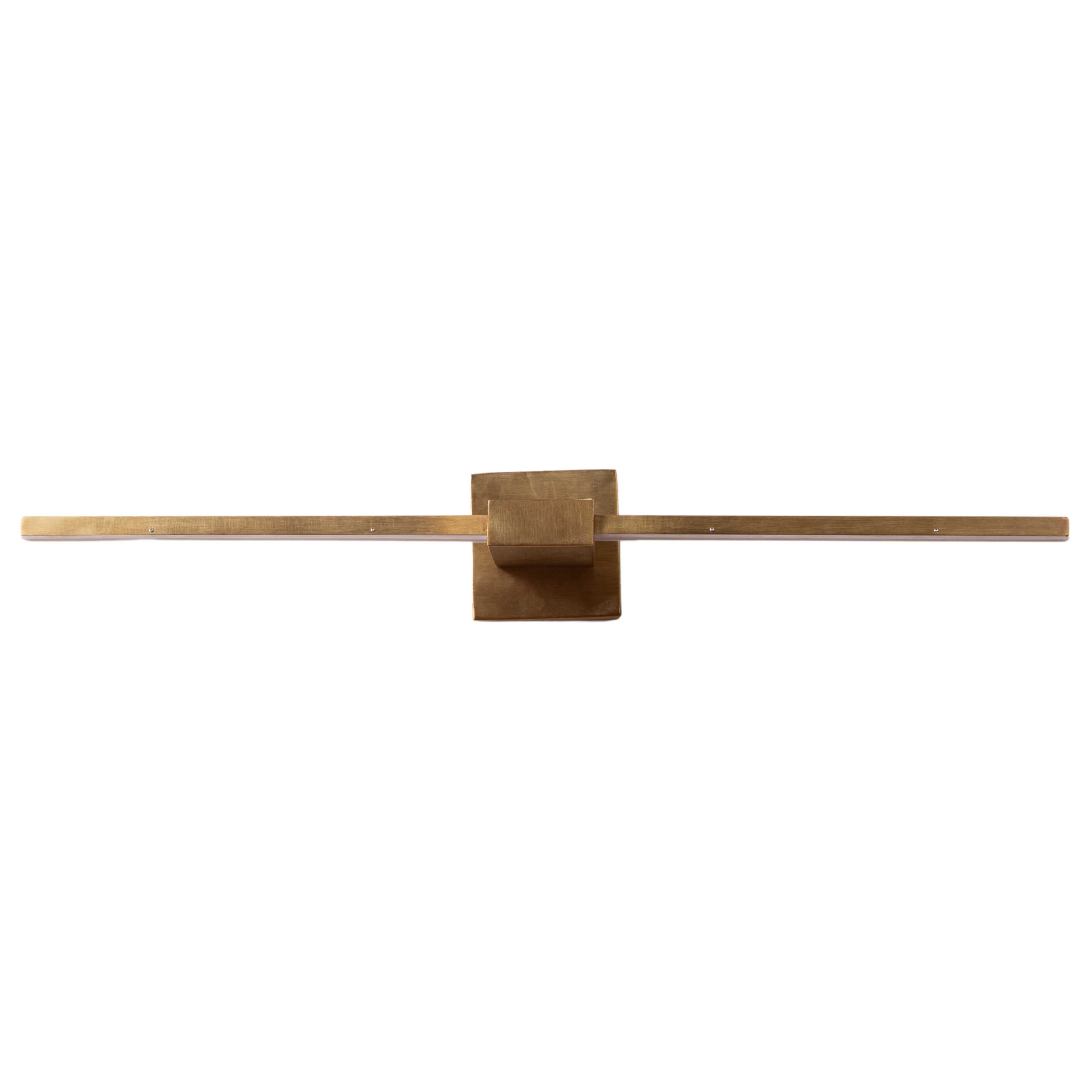 Slyque Brass Linear LED Vanity Wall Light