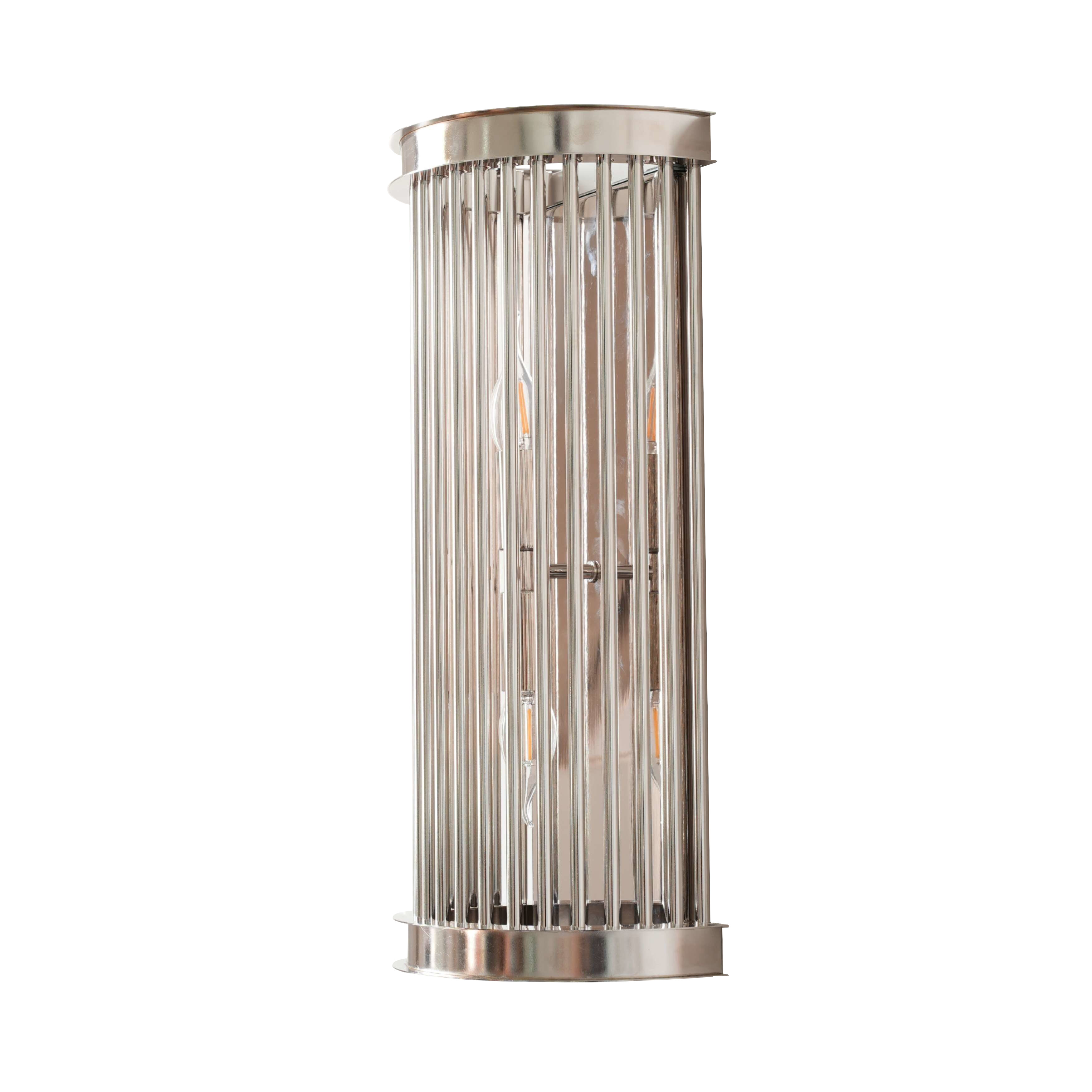 Velex Bright Nickel Metal Wall Light
