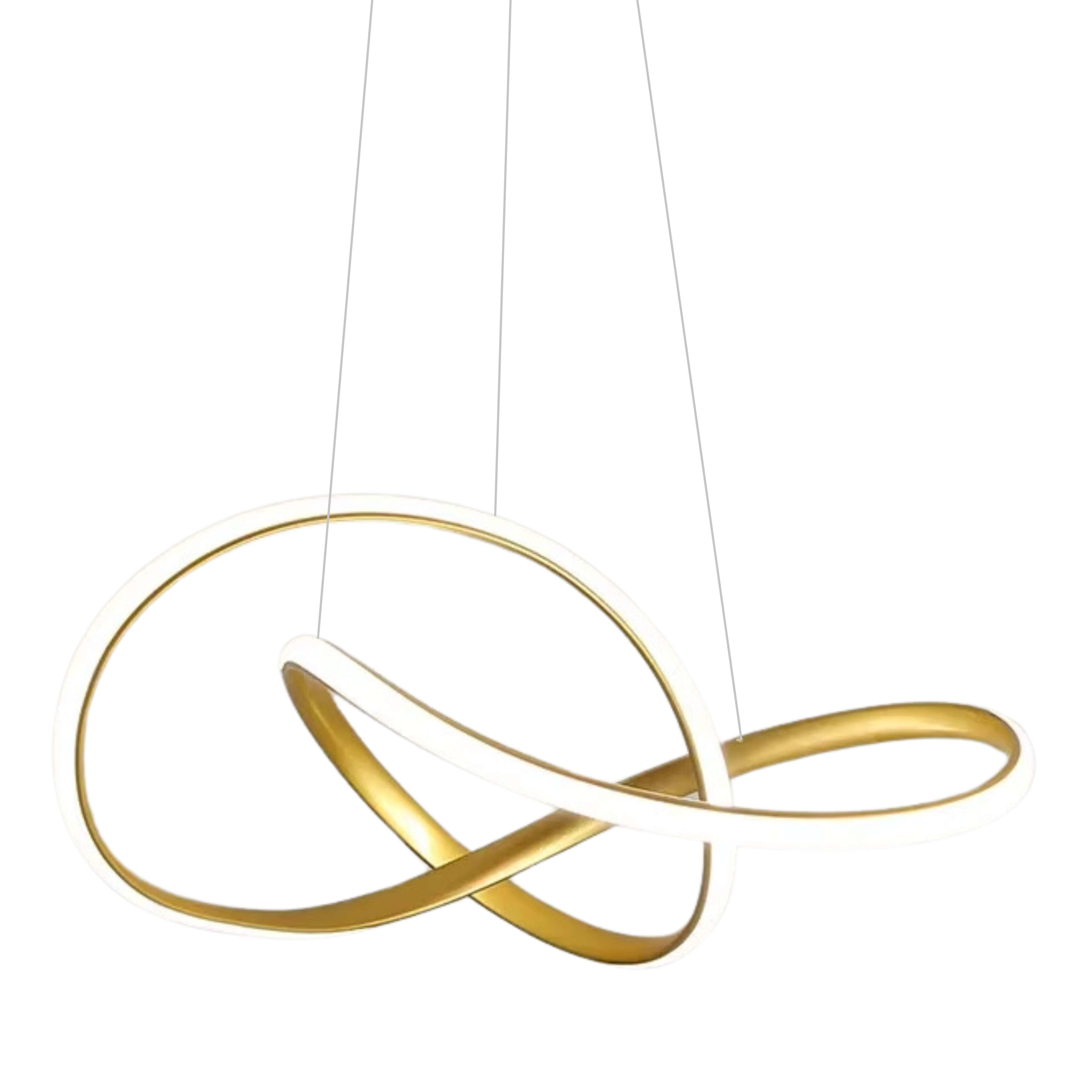 Twisted Knots LED Pendant Light - Gold