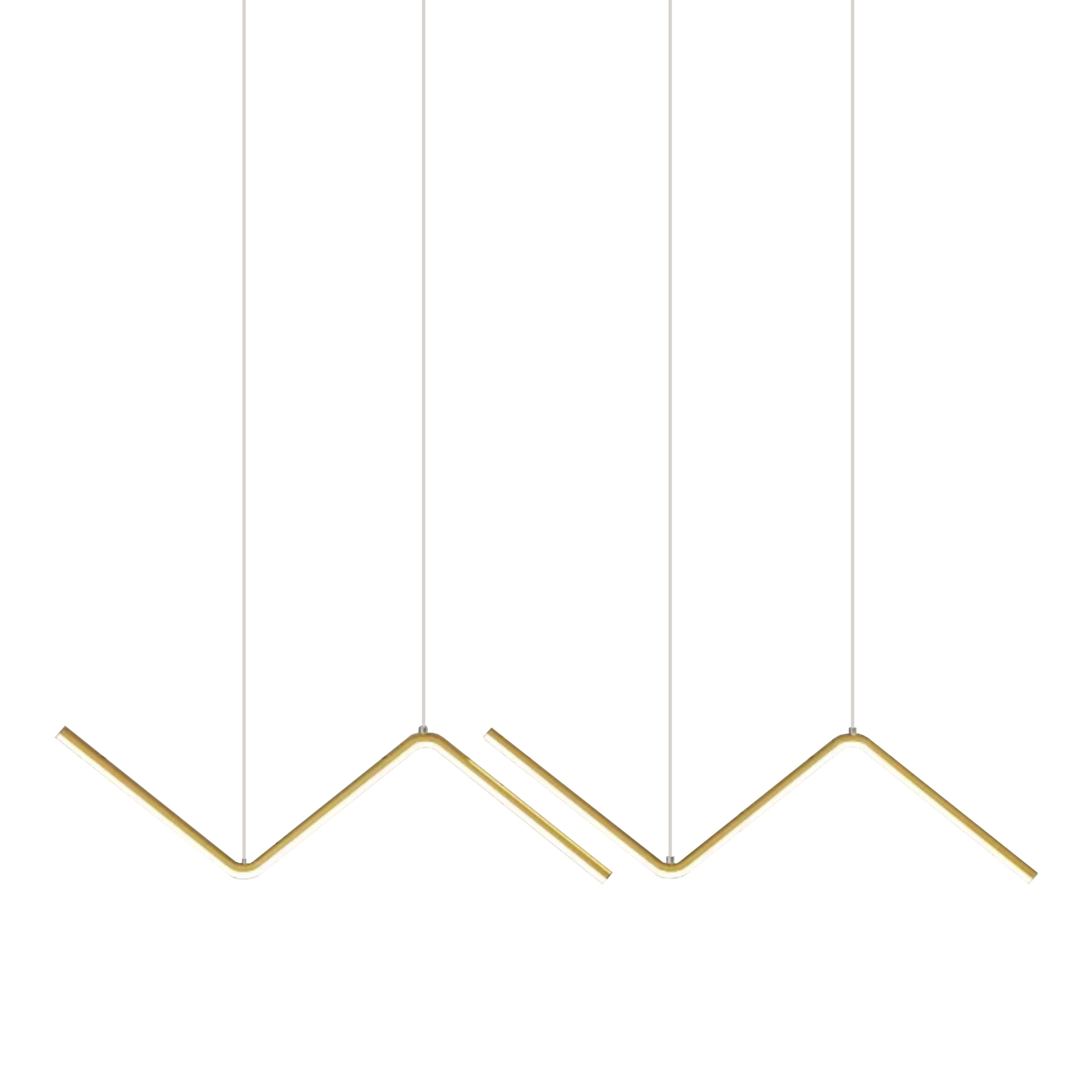 ZigZag Gold LED Linear Pendant Light
