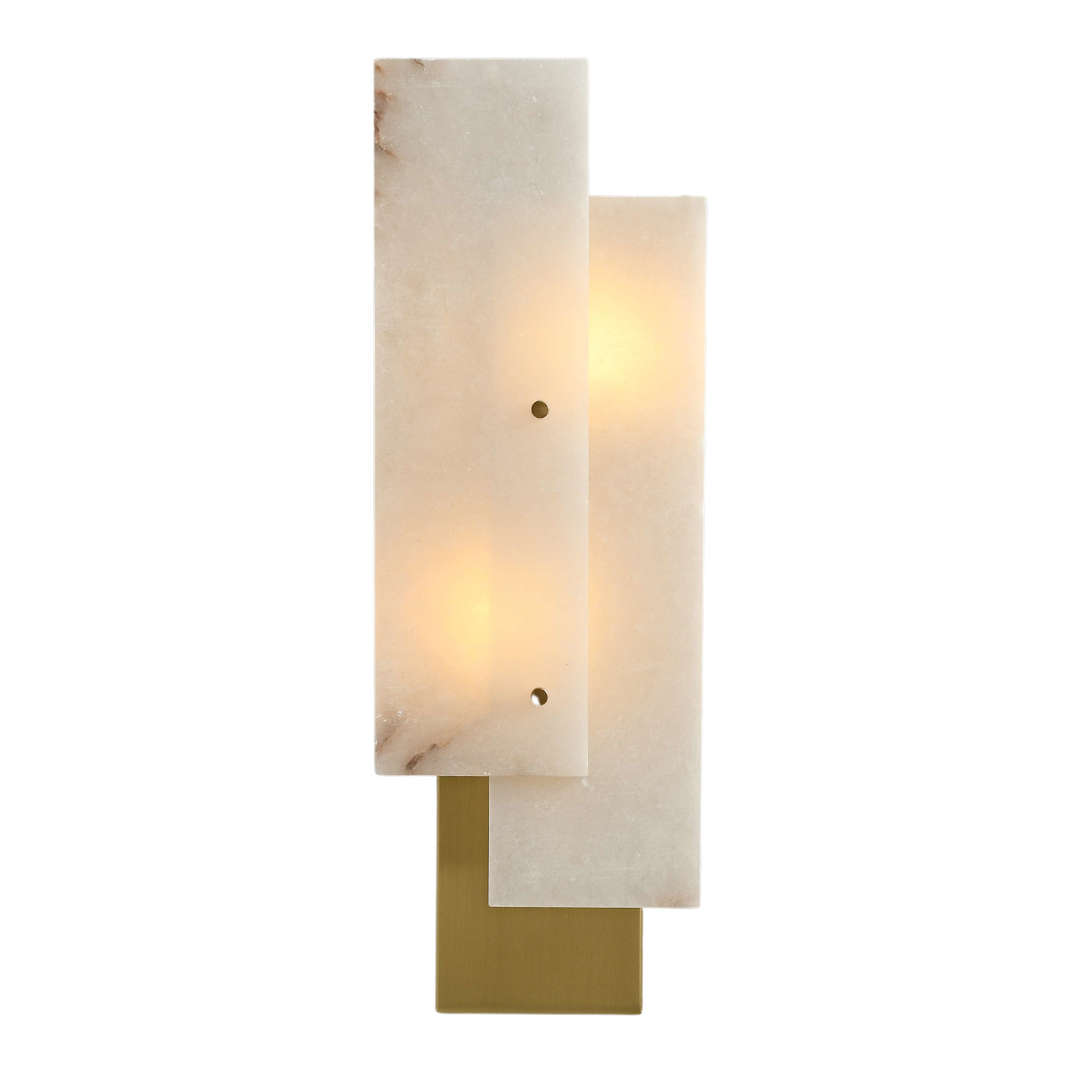 Eos Alabaster Brass Wall Sconce