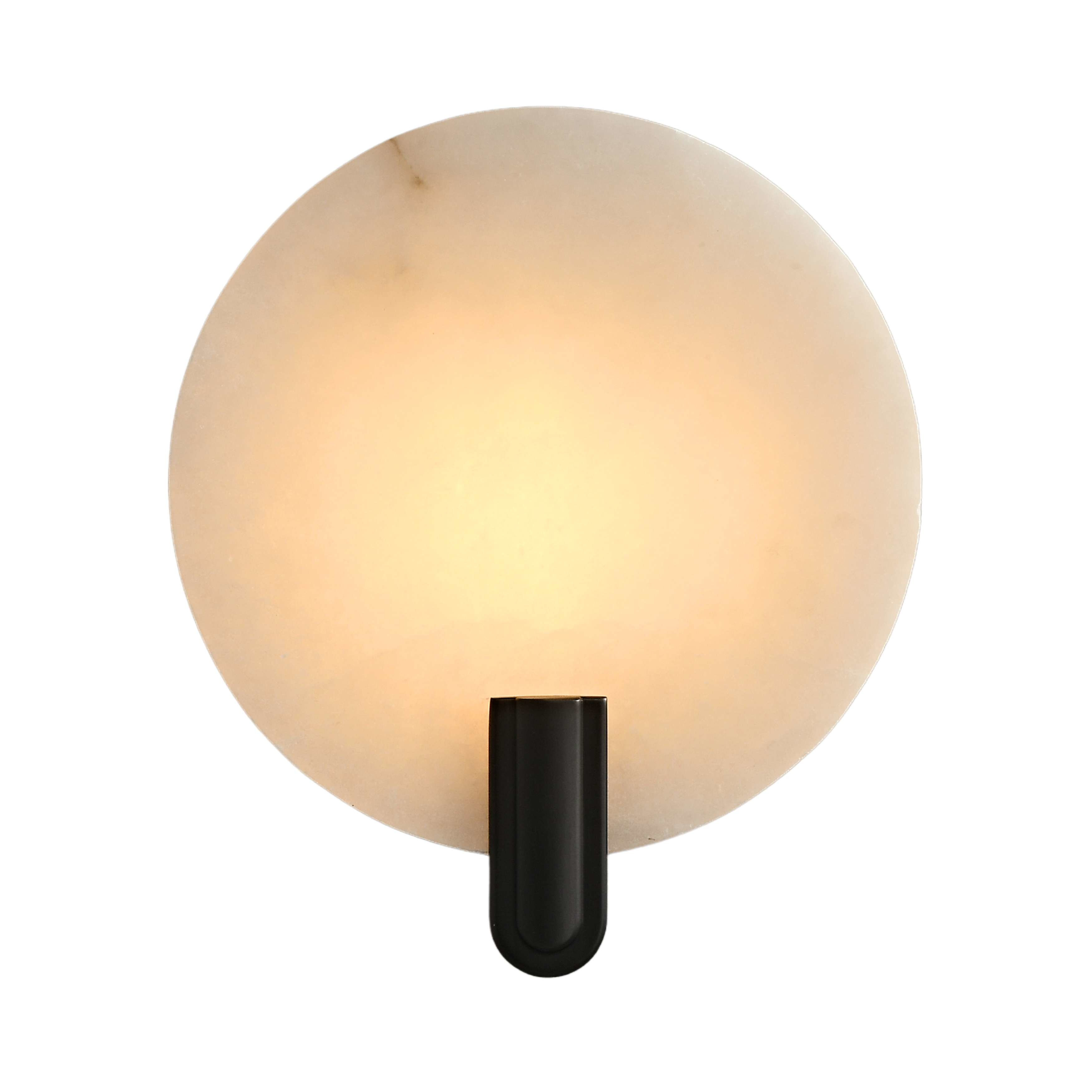 Astro Snowflake Alabaster Black Wall Light