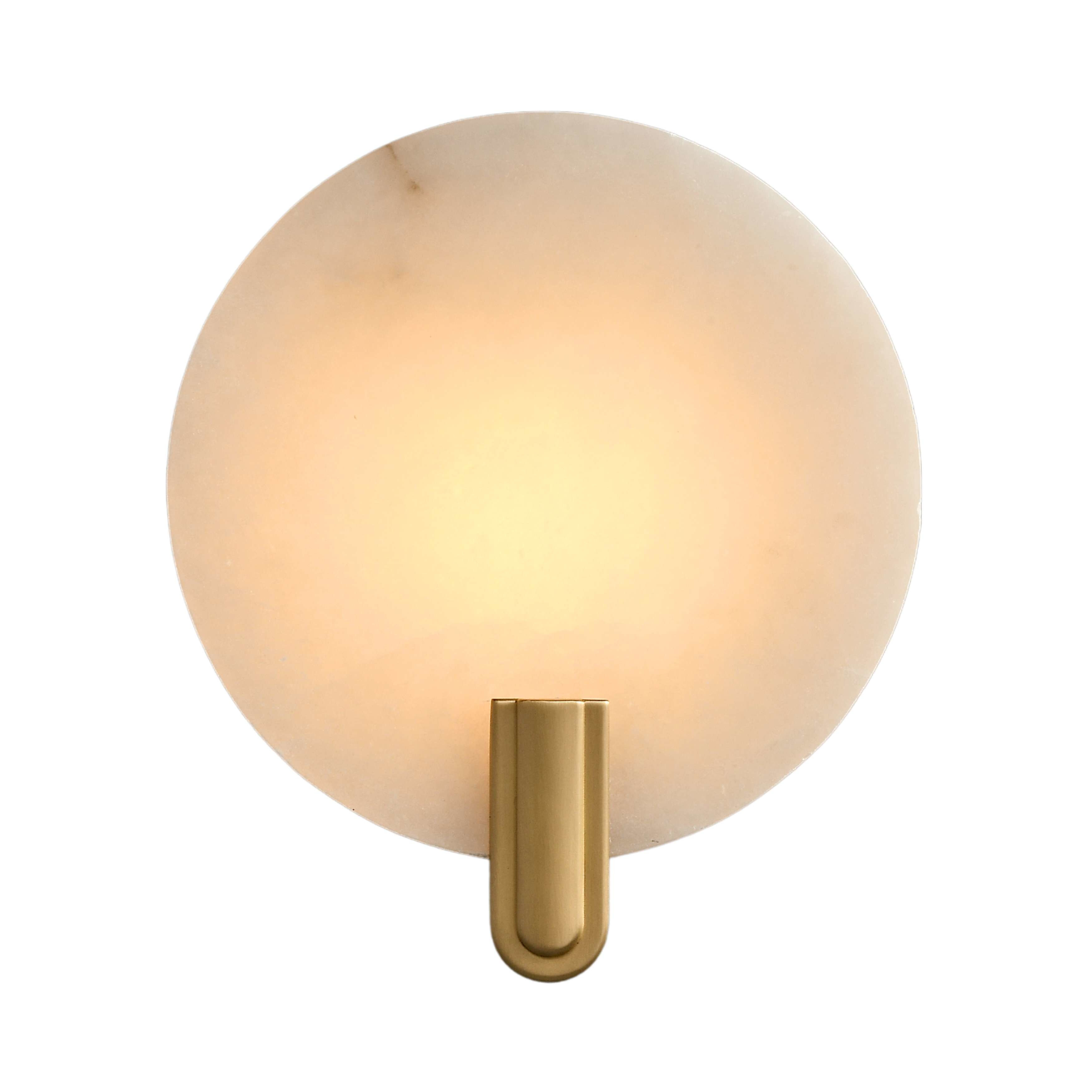 Astro Snowflake Alabaster Brass Wall Light