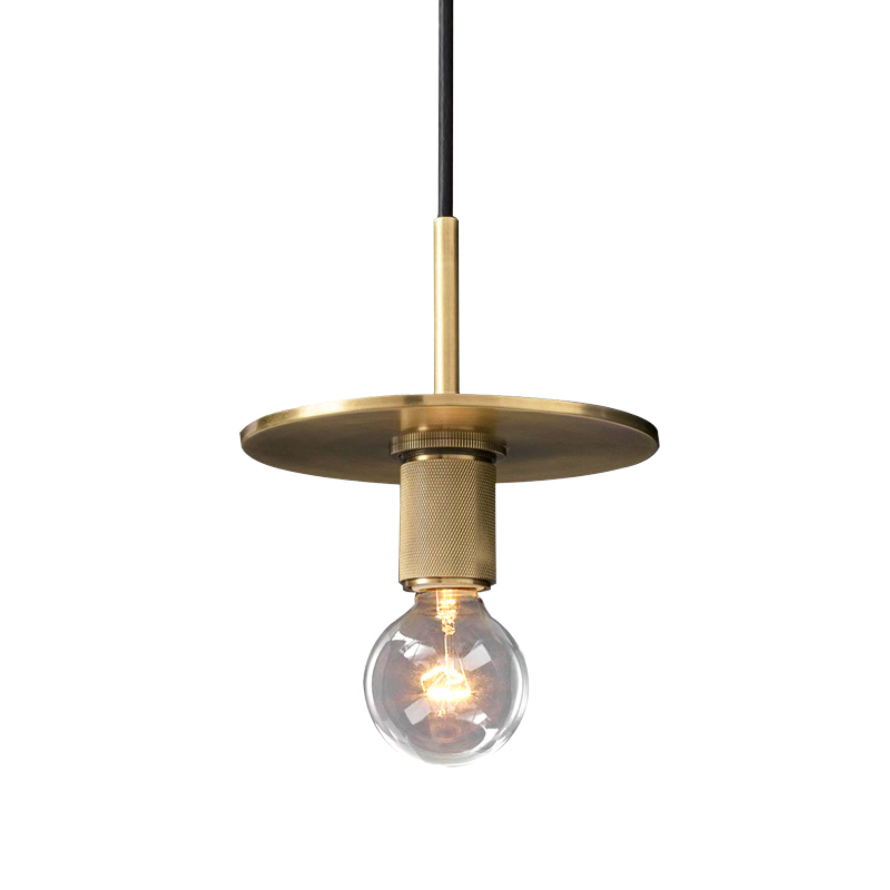 Misty Brass Hatter Bulb Pendant Light