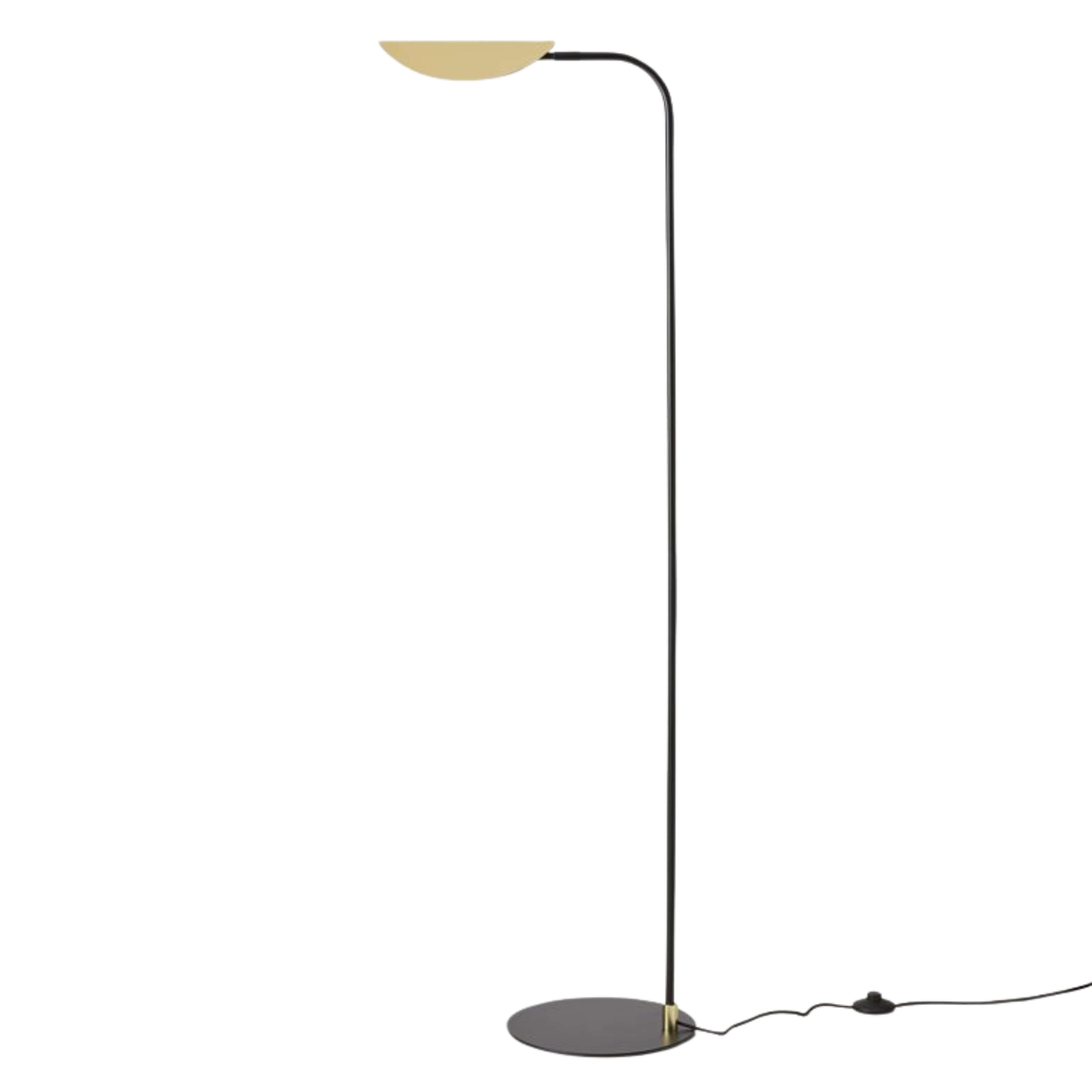 Ficus Black Brass Bedside Reading Floor Lamp