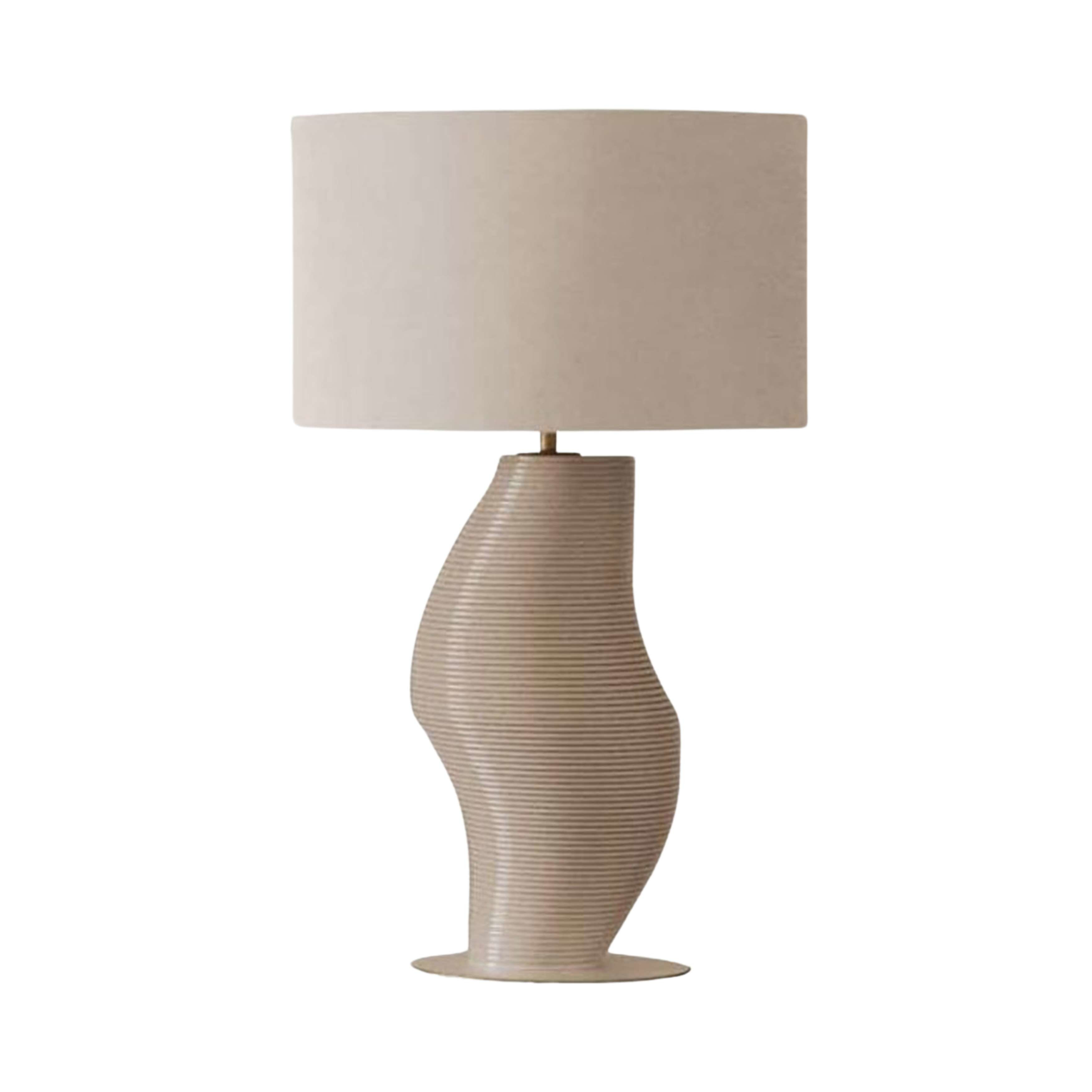 Luet Assymetrical Striped Glass Table Lamp