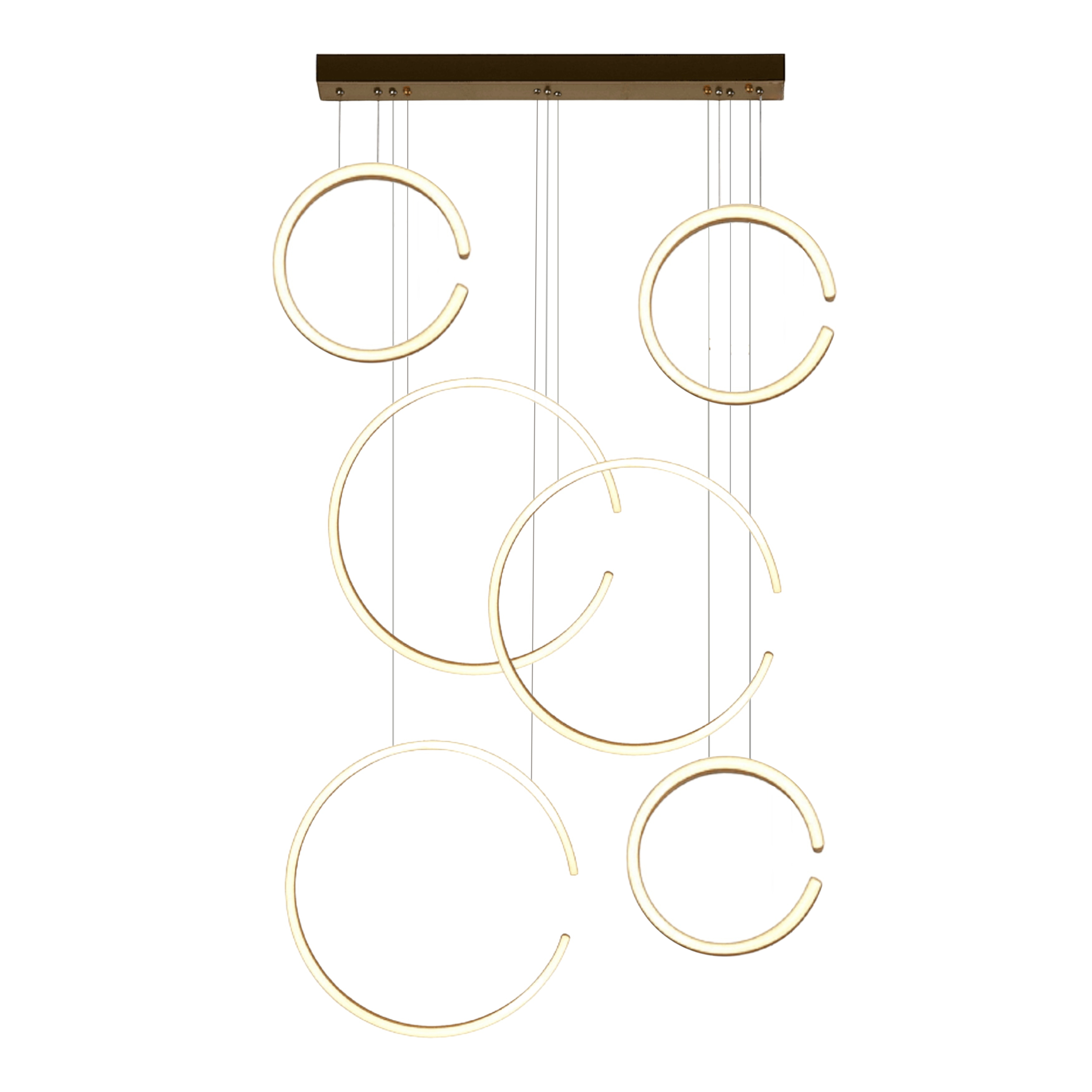 Colio 6 Light Gold LED Modern Chandelier