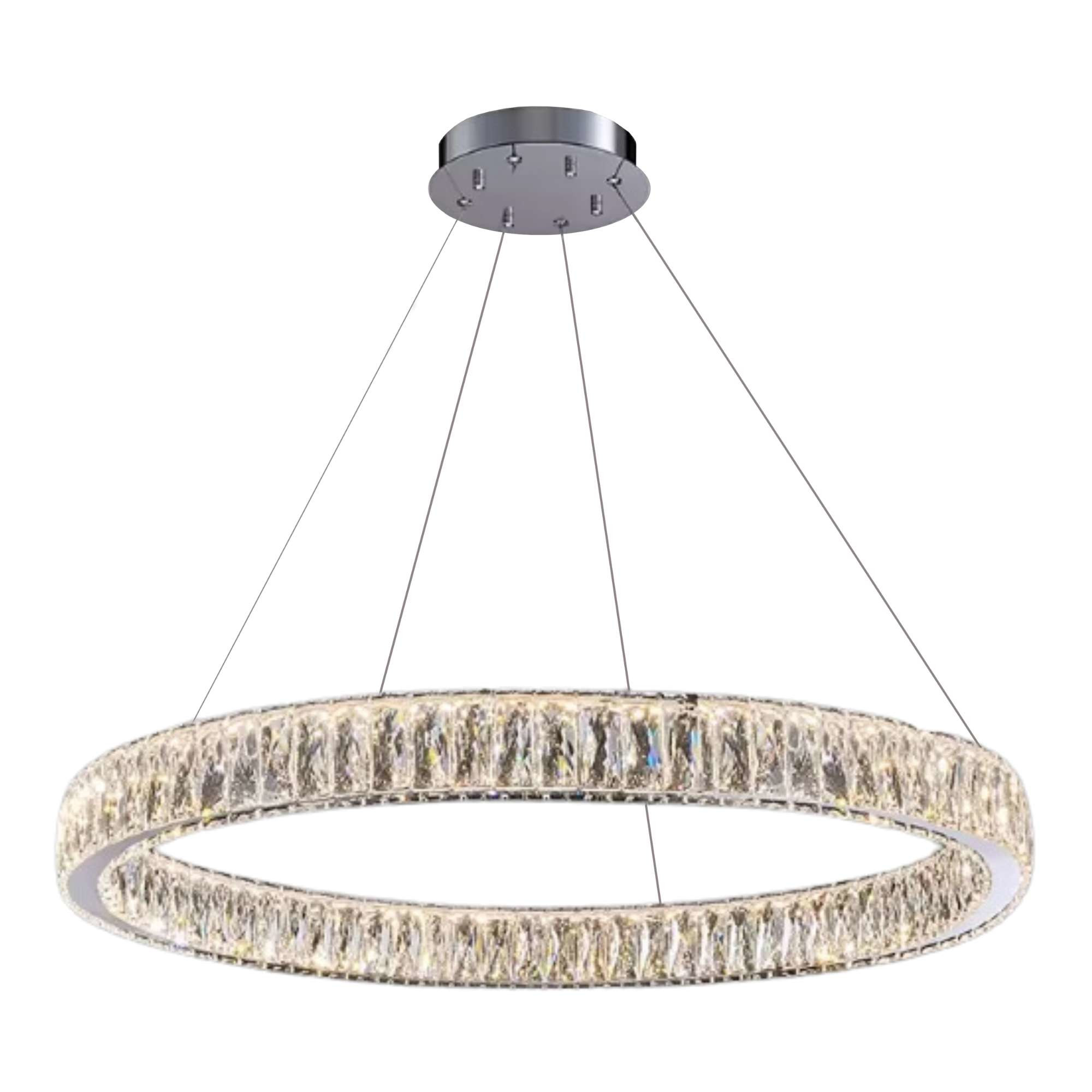 Ringlet Chrome Crystal CCT LED Pendant Light