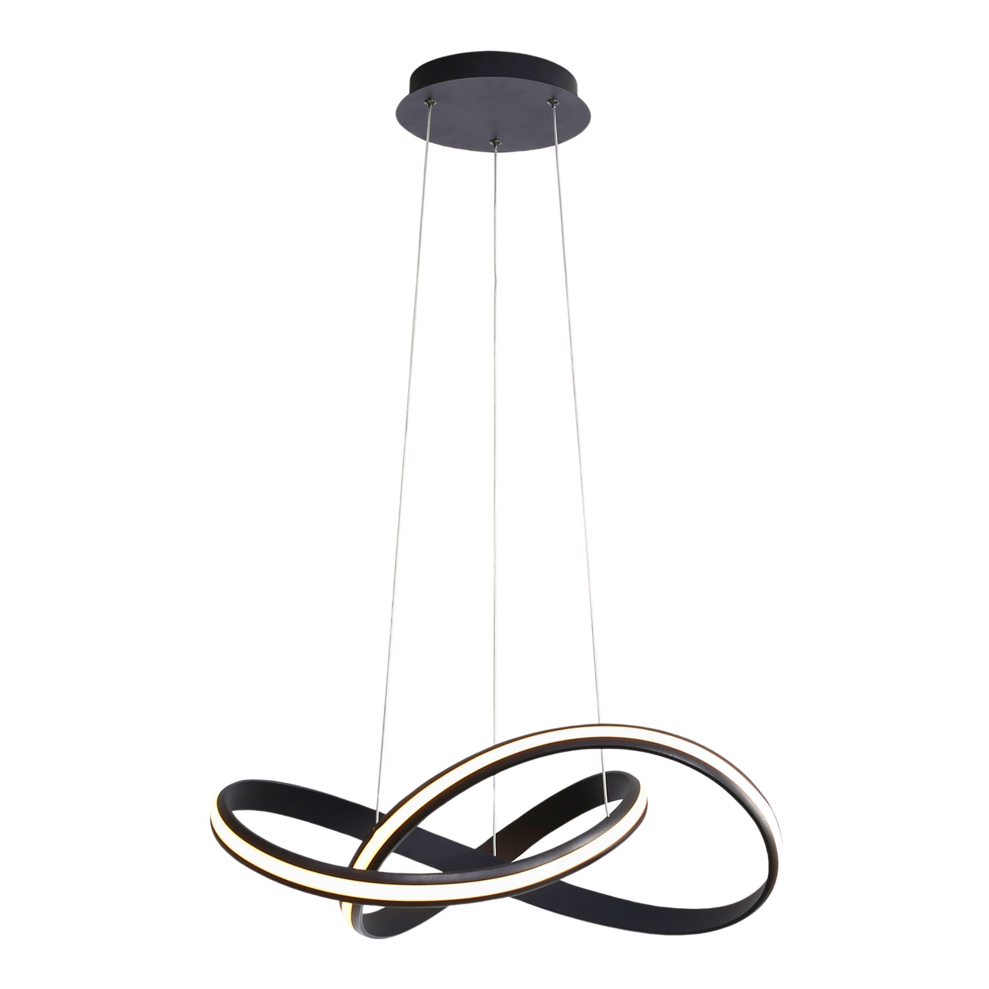 Klaire Black Spiral 3CTS LED Pendant Light