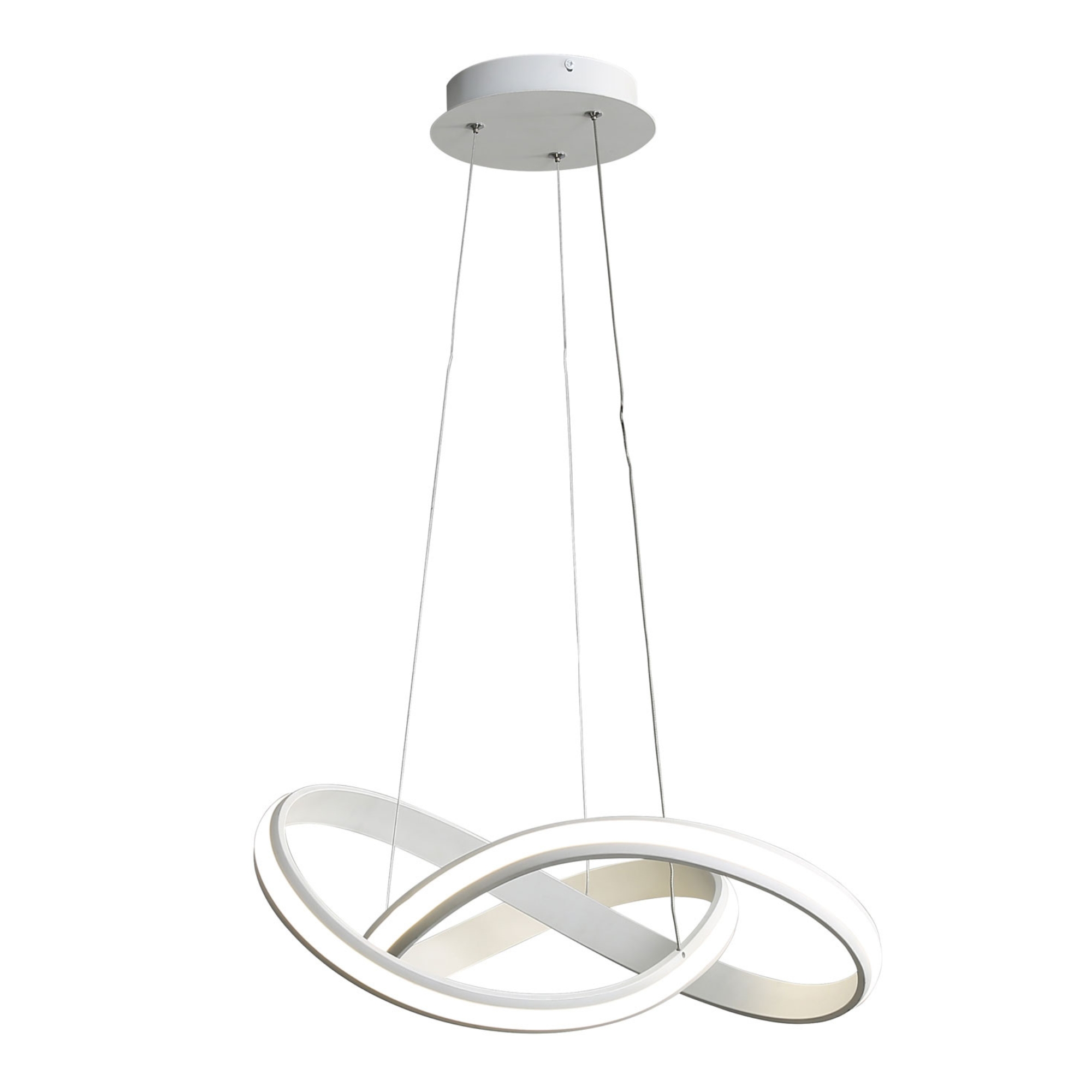 Klaire White Spiral 3CTS LED Pendant Light