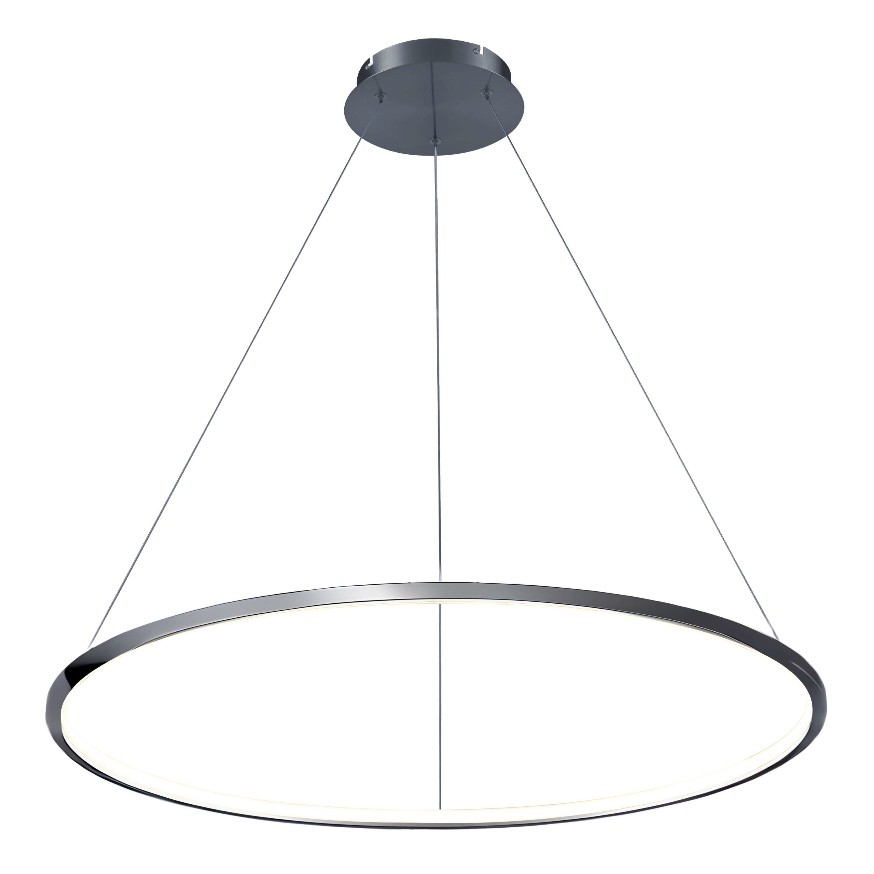 Chrome Ring Core LED Pendant Light