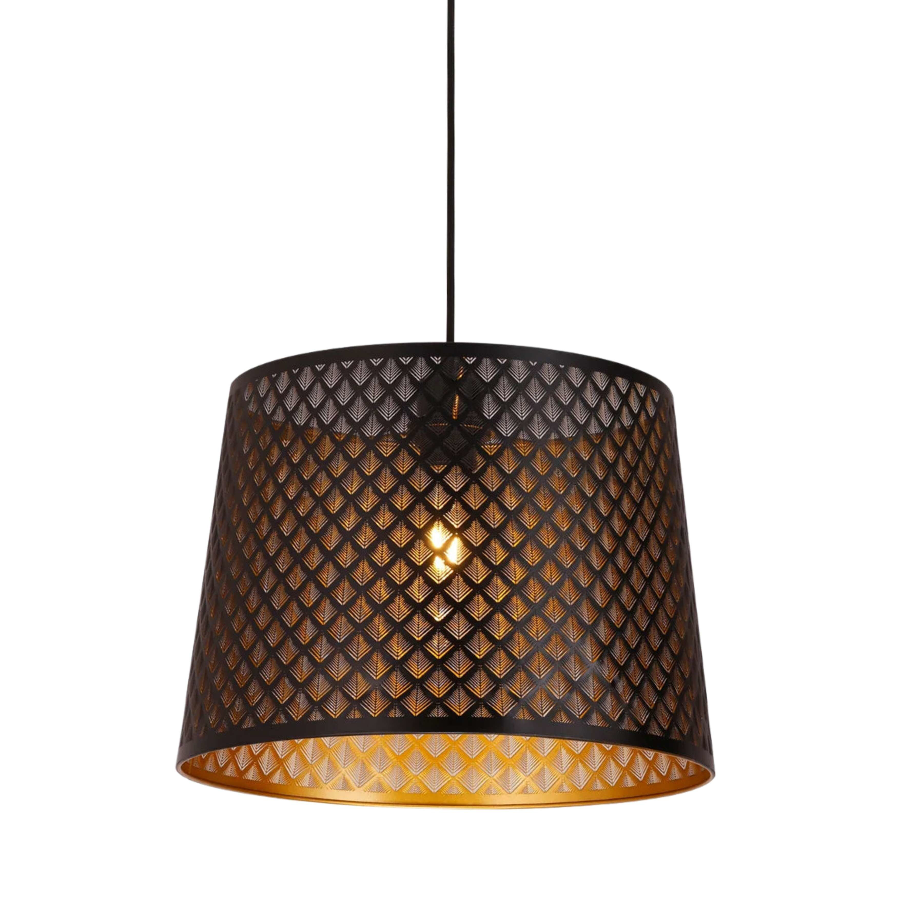 Ipil Black Tapered Laser Cut Pendant - Geometry