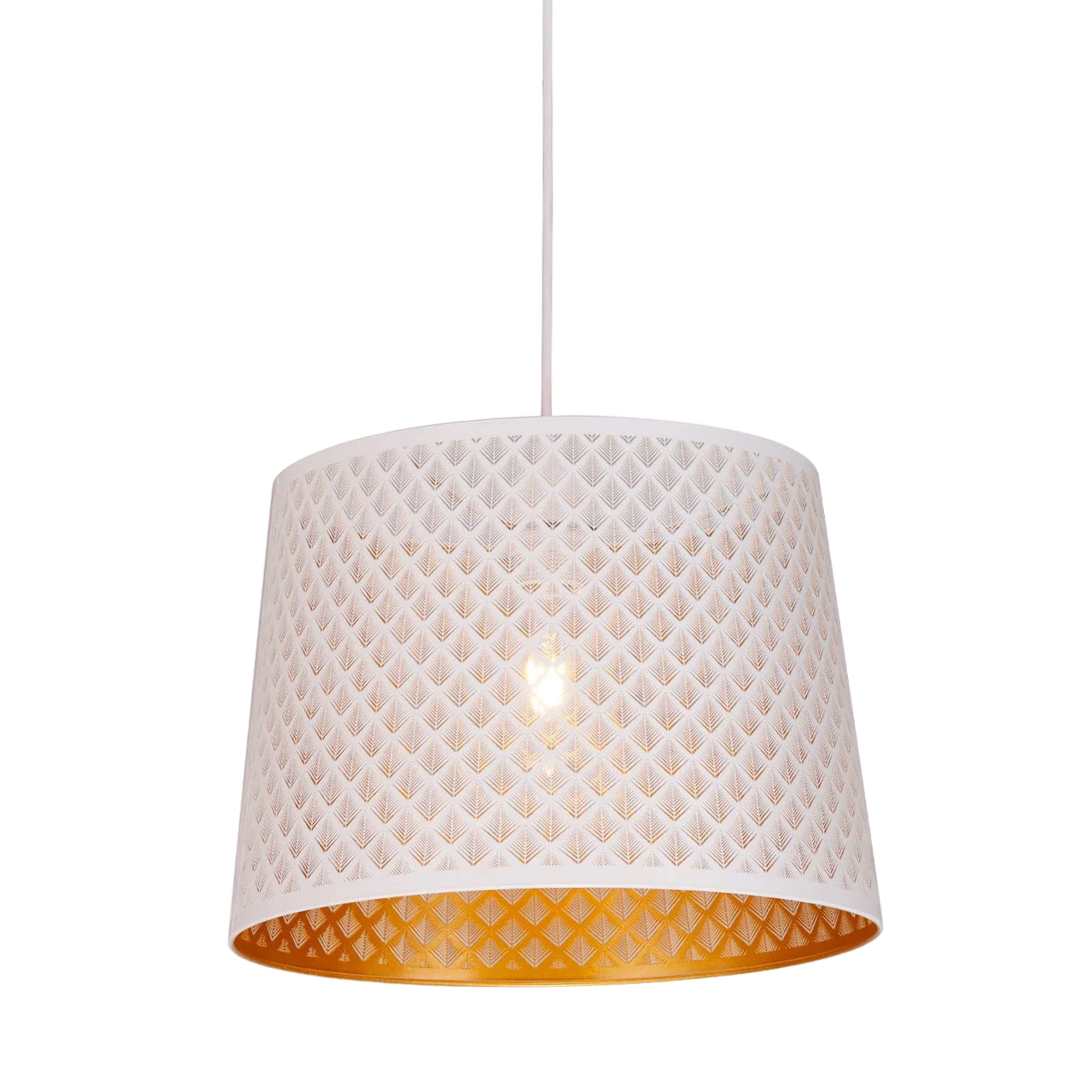 Ipil White Tapered Laser Cut Pendant - Geometry