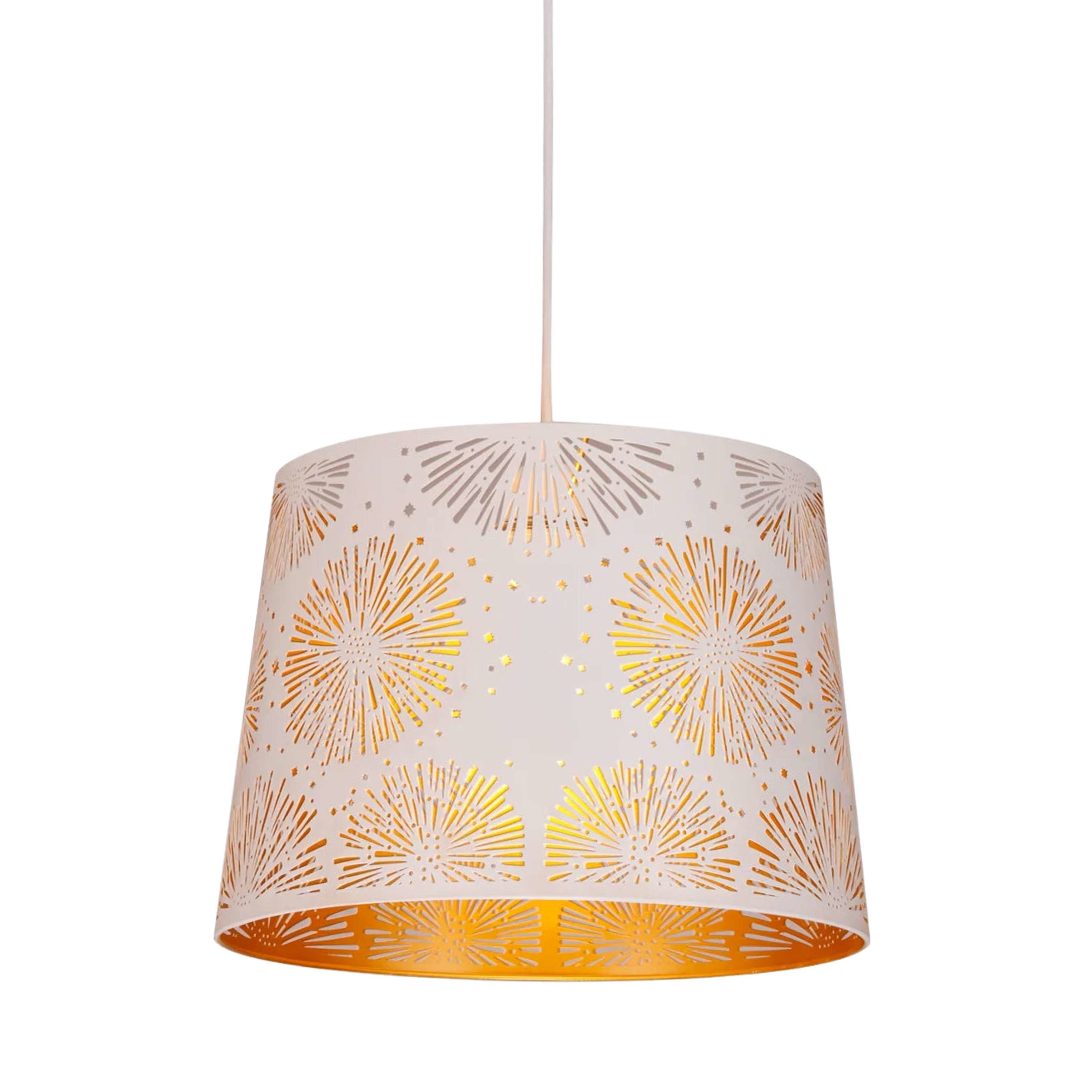 Ipil White Tapered Laser Cut Pendant - Starburst
