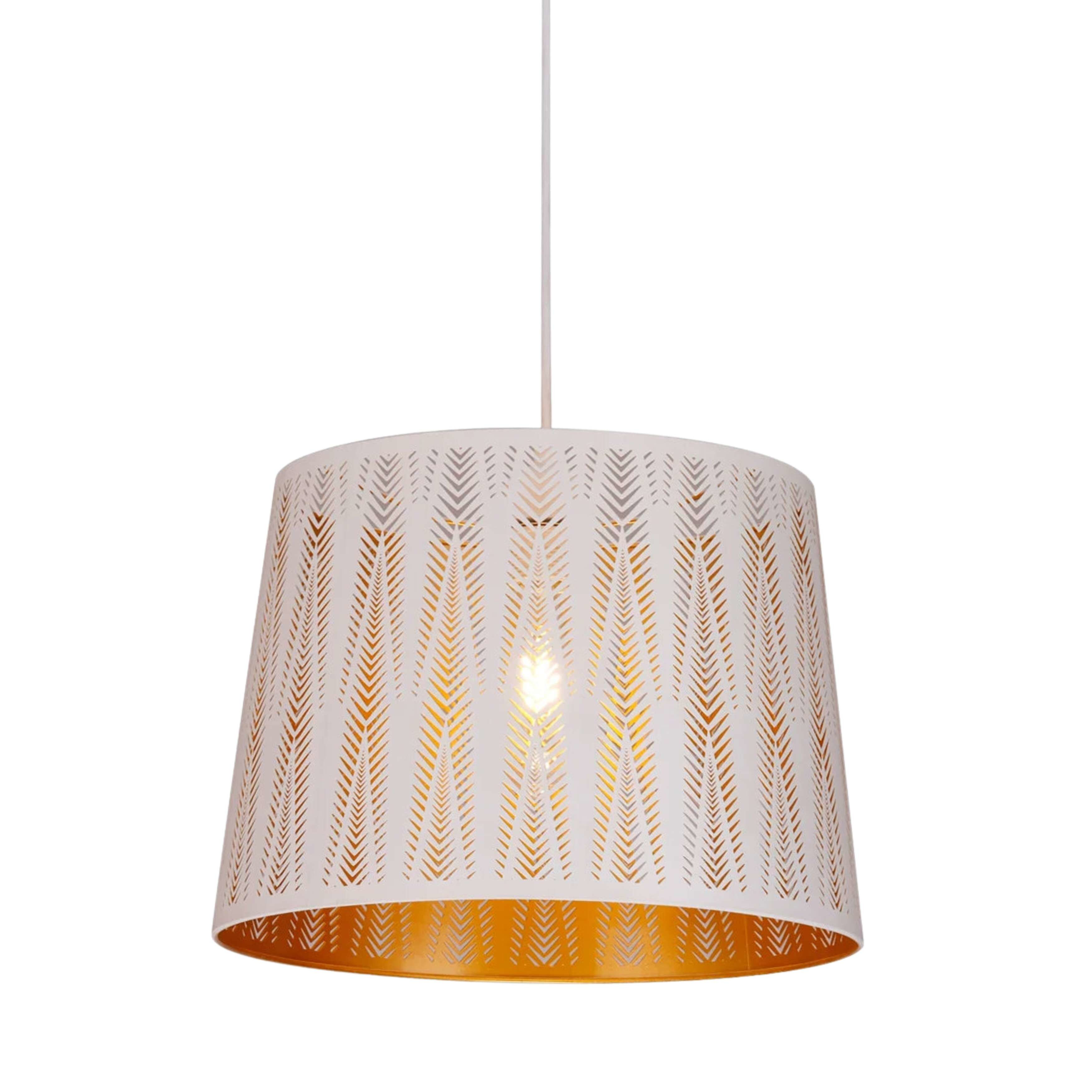 Ipil White Tapered Laser Cut Pendant - Vector