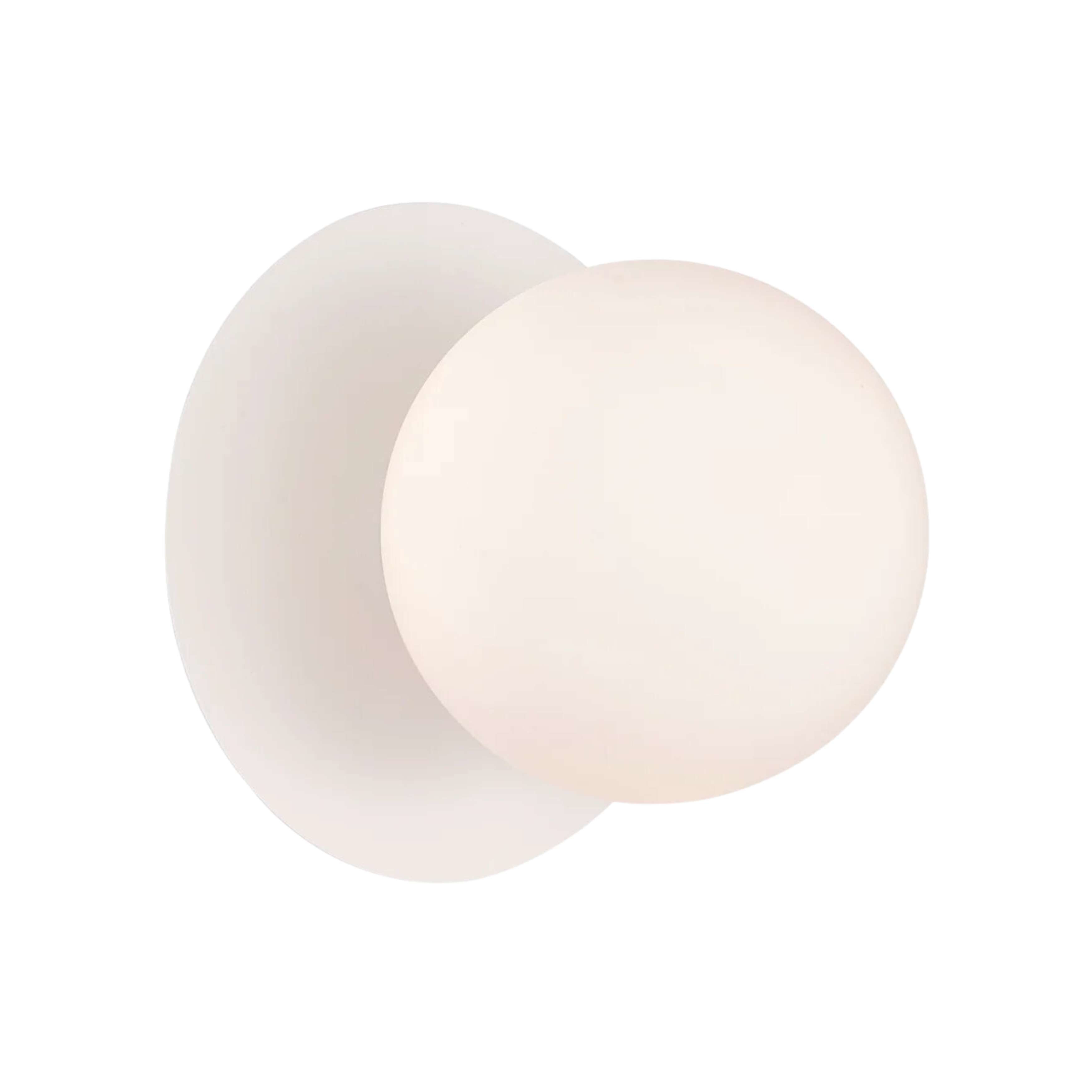 Roseburg Opal Glass White Round Wall Light