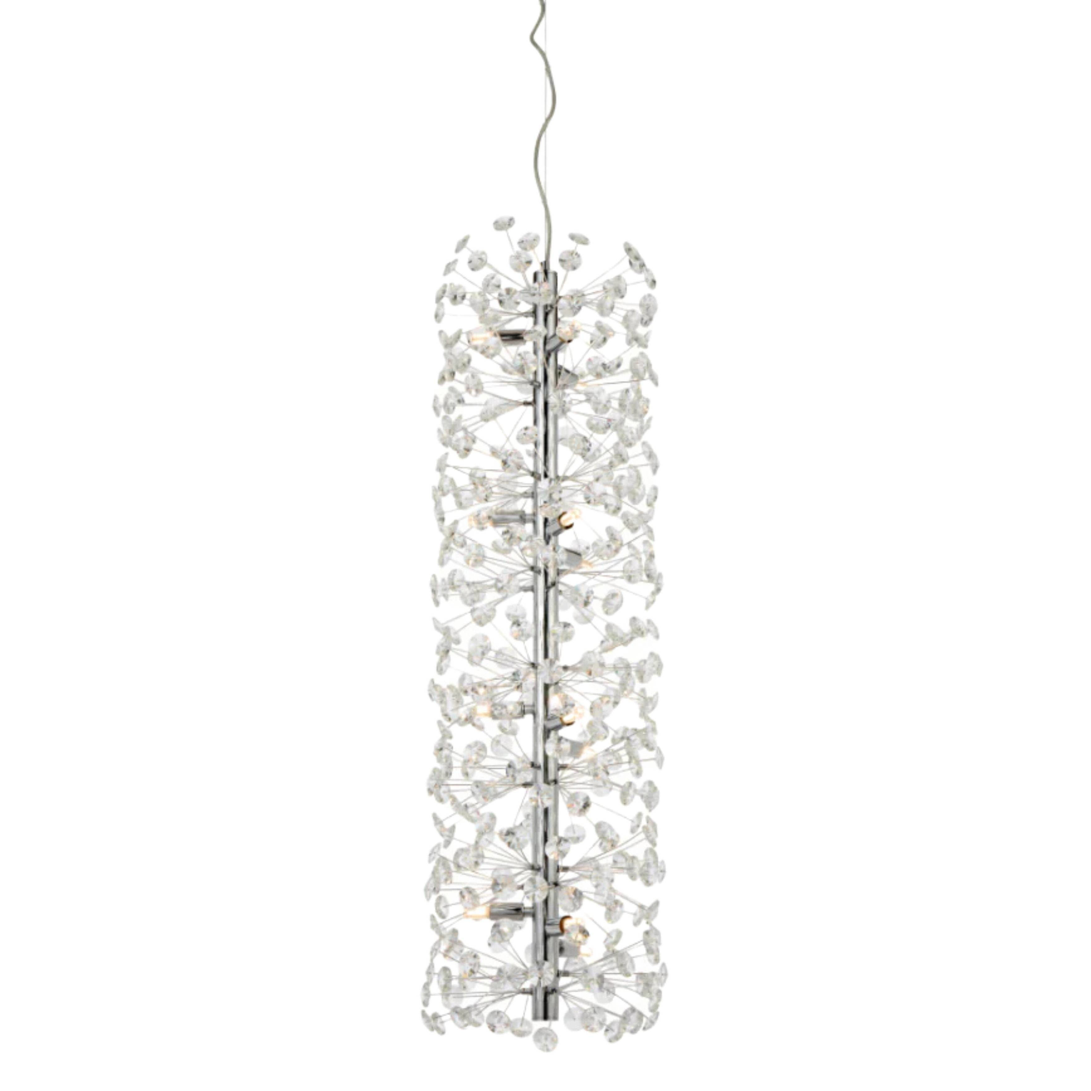 Lerida 12 Light Chrome Sputnik Vertical Pendant Light